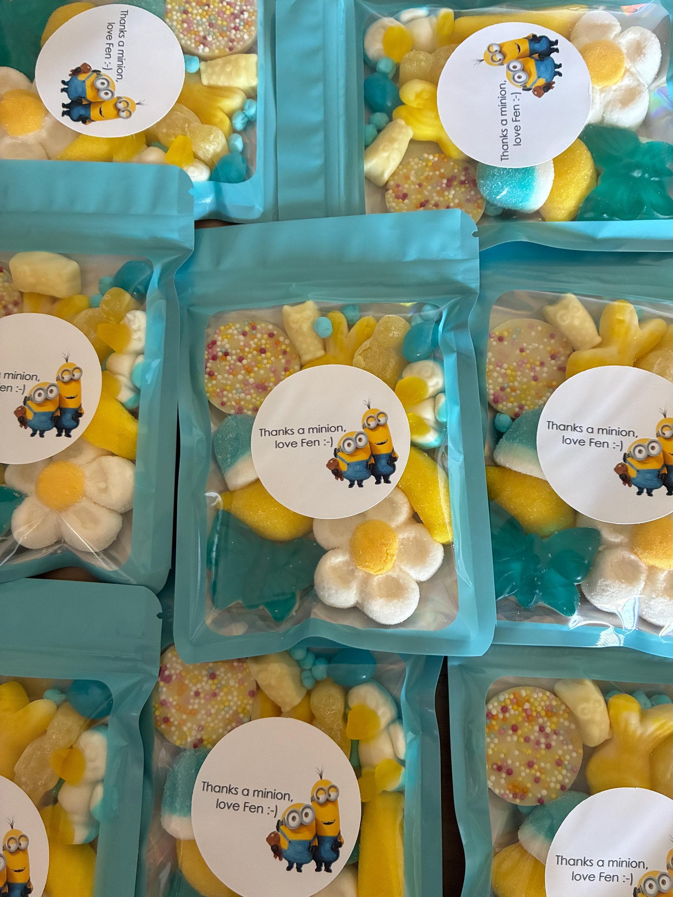 Personalised Pre filled Minions Party Bags: Pre-filled Sweet Pouches Kids' Favours