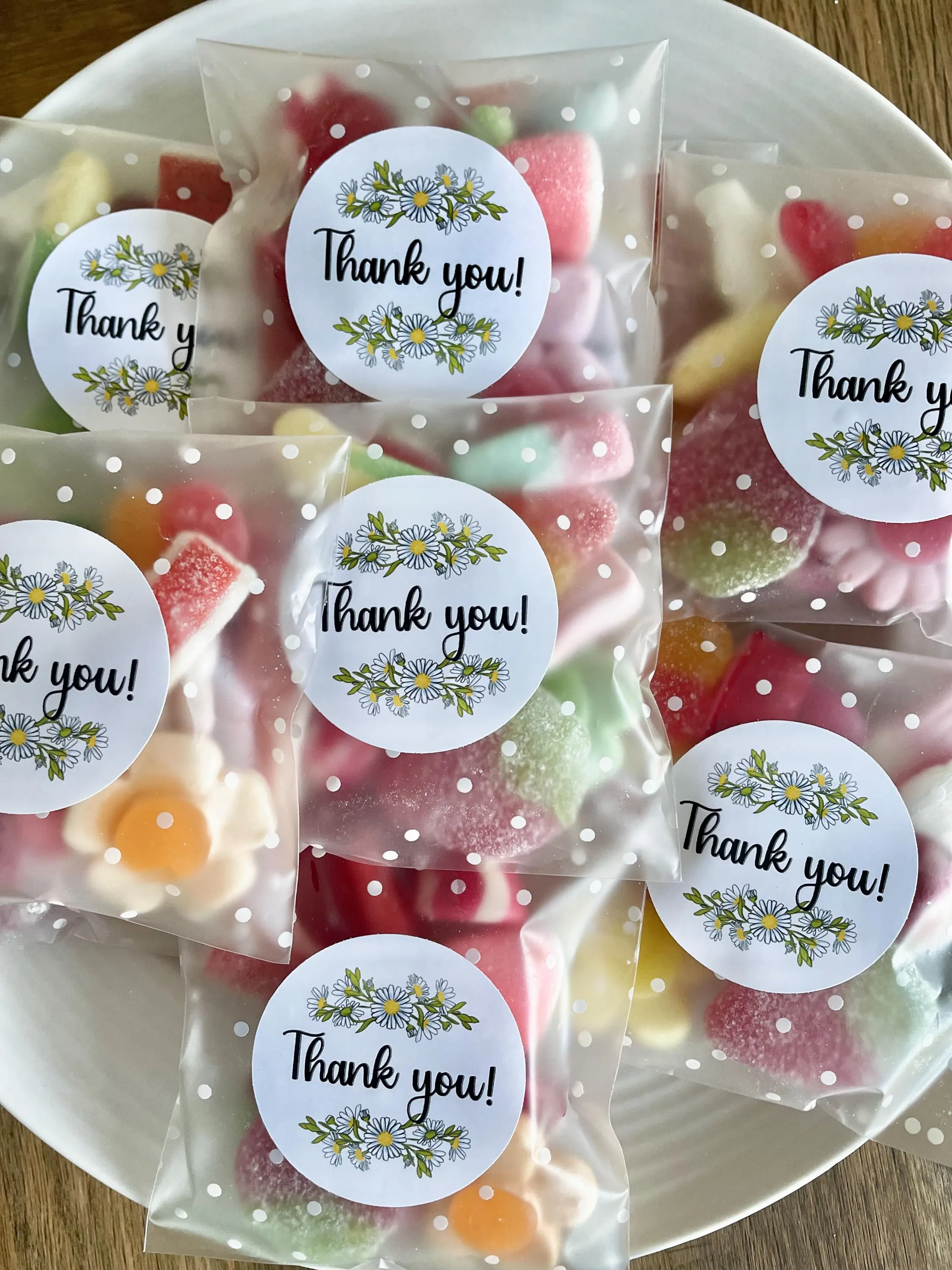 Wedding Favor sweet Bags pre filled Polka Dot Treat Assortment