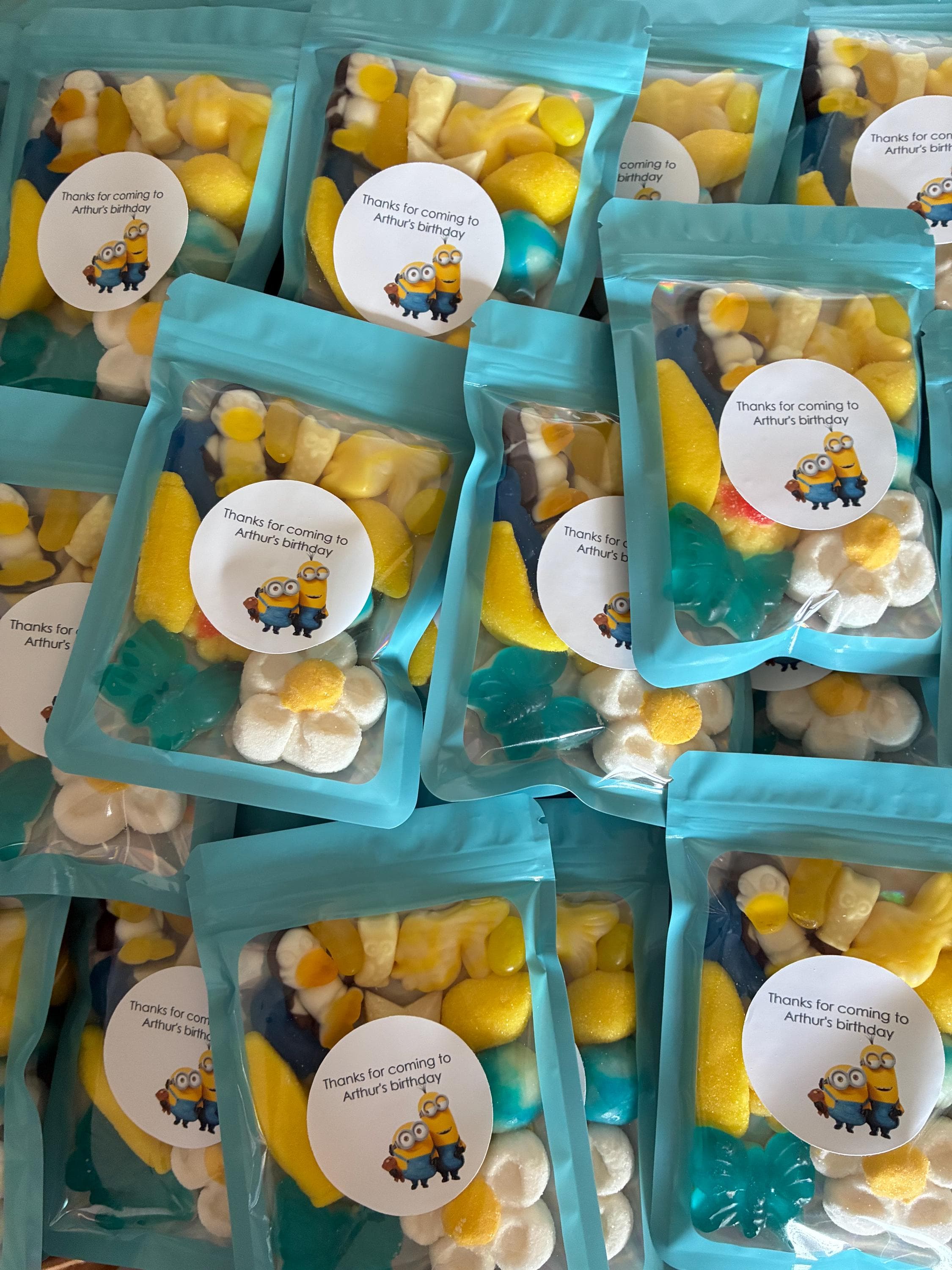 Personalised Pre filled Minions Party Bags: Pre-filled Sweet Pouches Kids' Favours - image 2