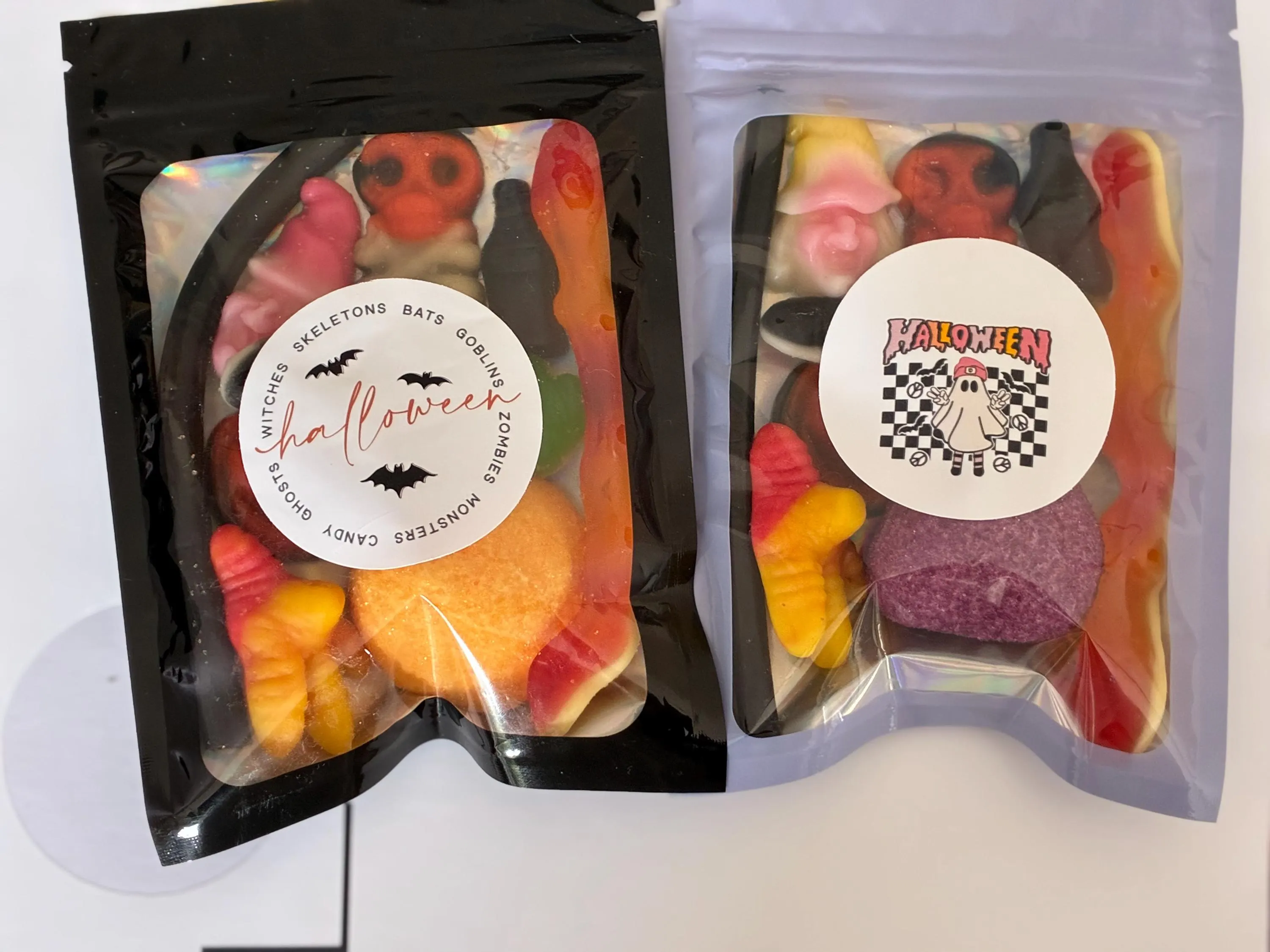 Pre-filled Halloween Party Bag Fillers: Custom Sweet Pouches (10cm x 15cm)