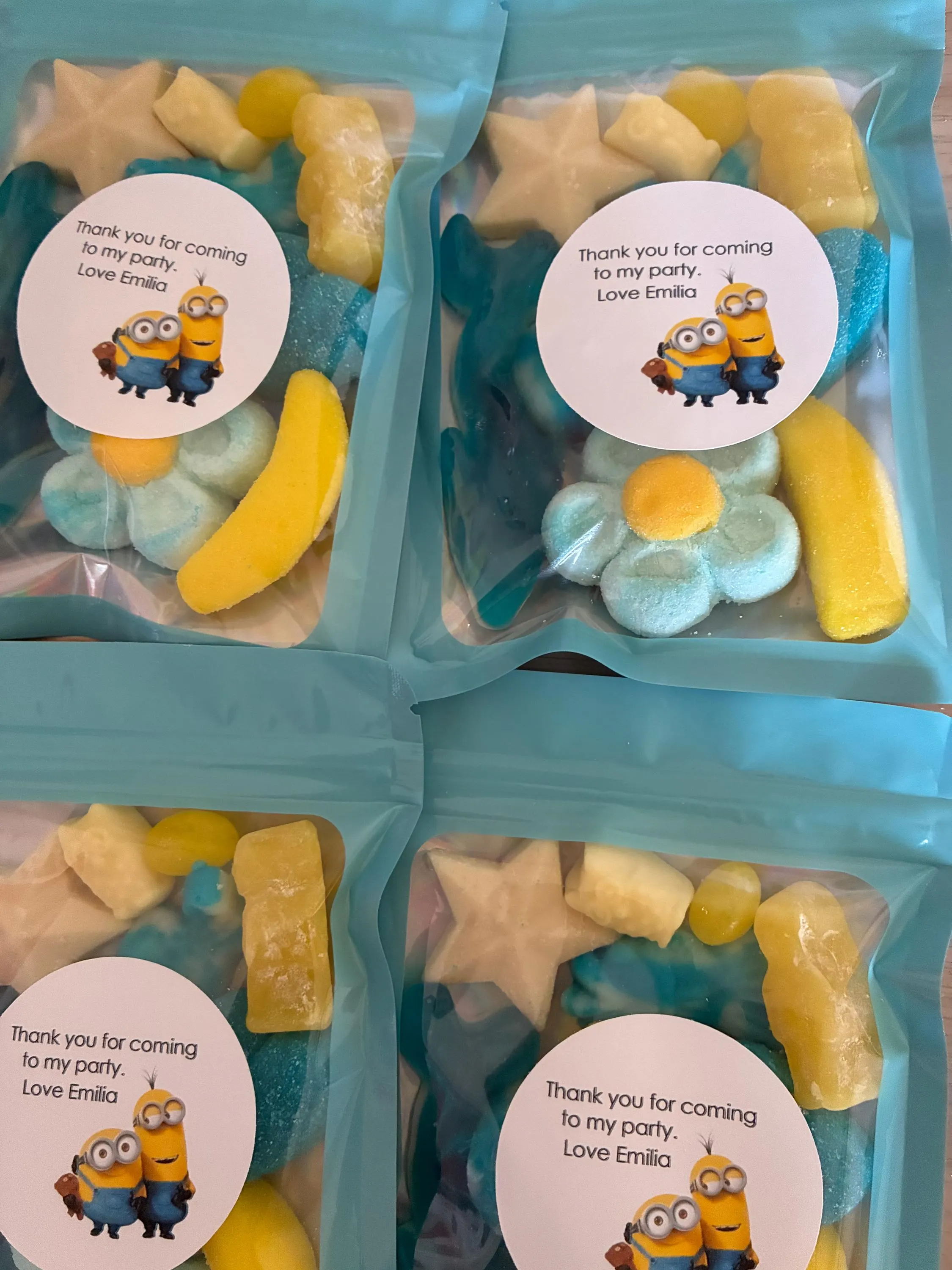 Personalised Pre filled Minions Party Bags: Pre-filled Sweet Pouches Kids' Favours - image 3