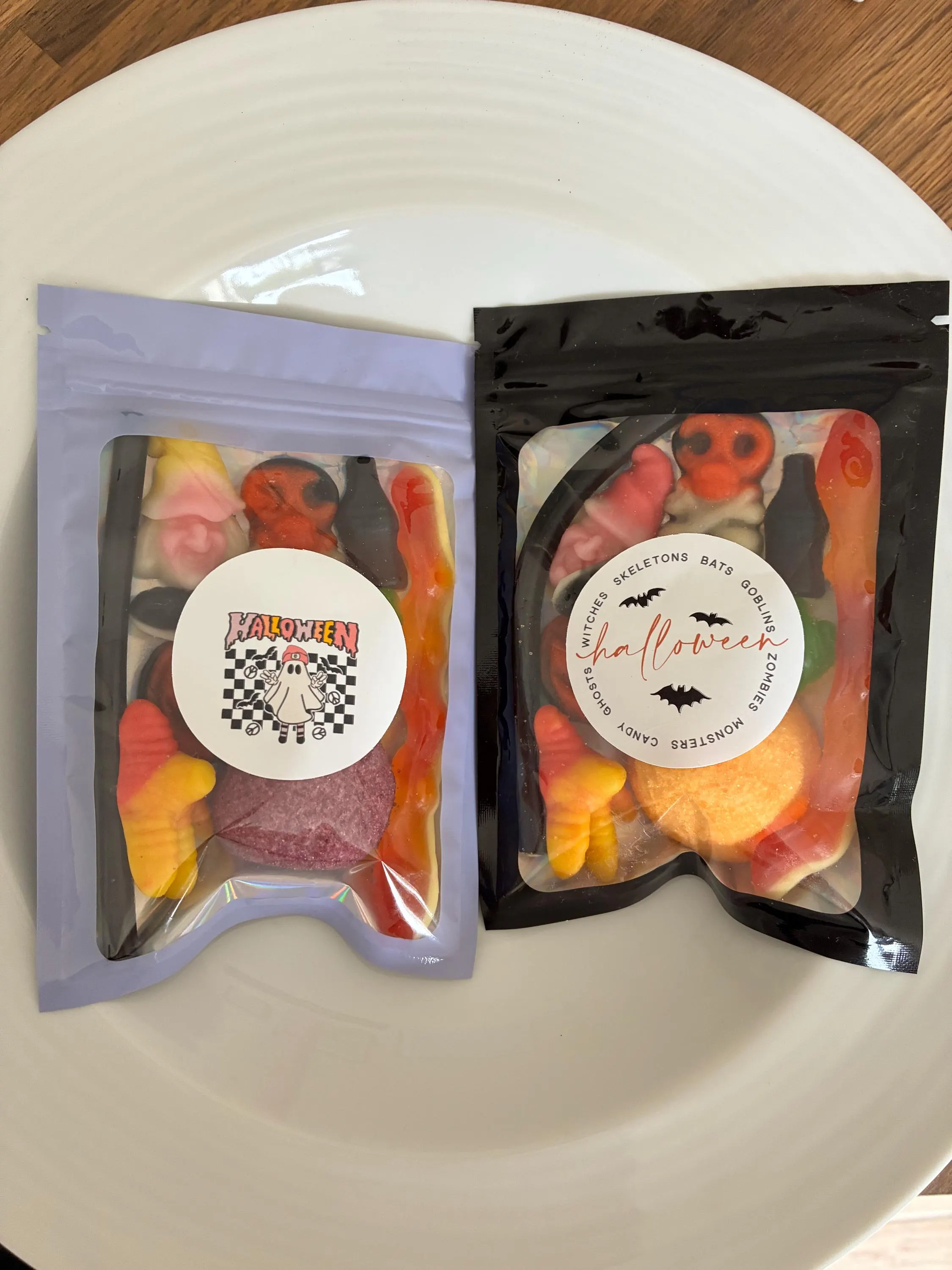 Personalised  spooky season sweet bags,hocus pocus/ beetle juice sweet  Party Bags: pre-filled Assorted  Candies  Chocolate