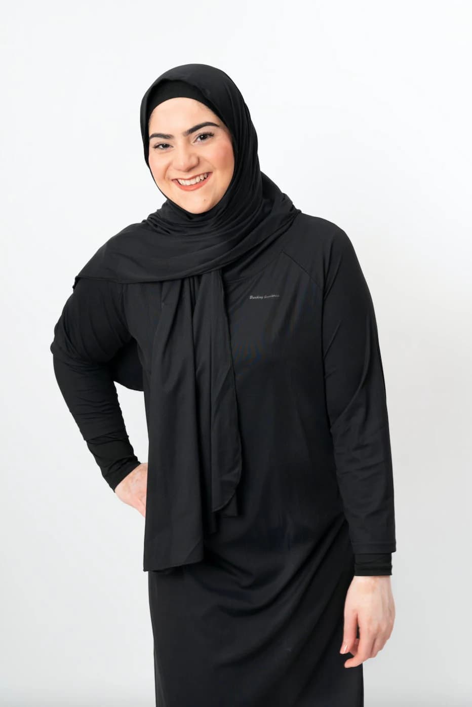 Active/Swimming Hijab - Discrete Black