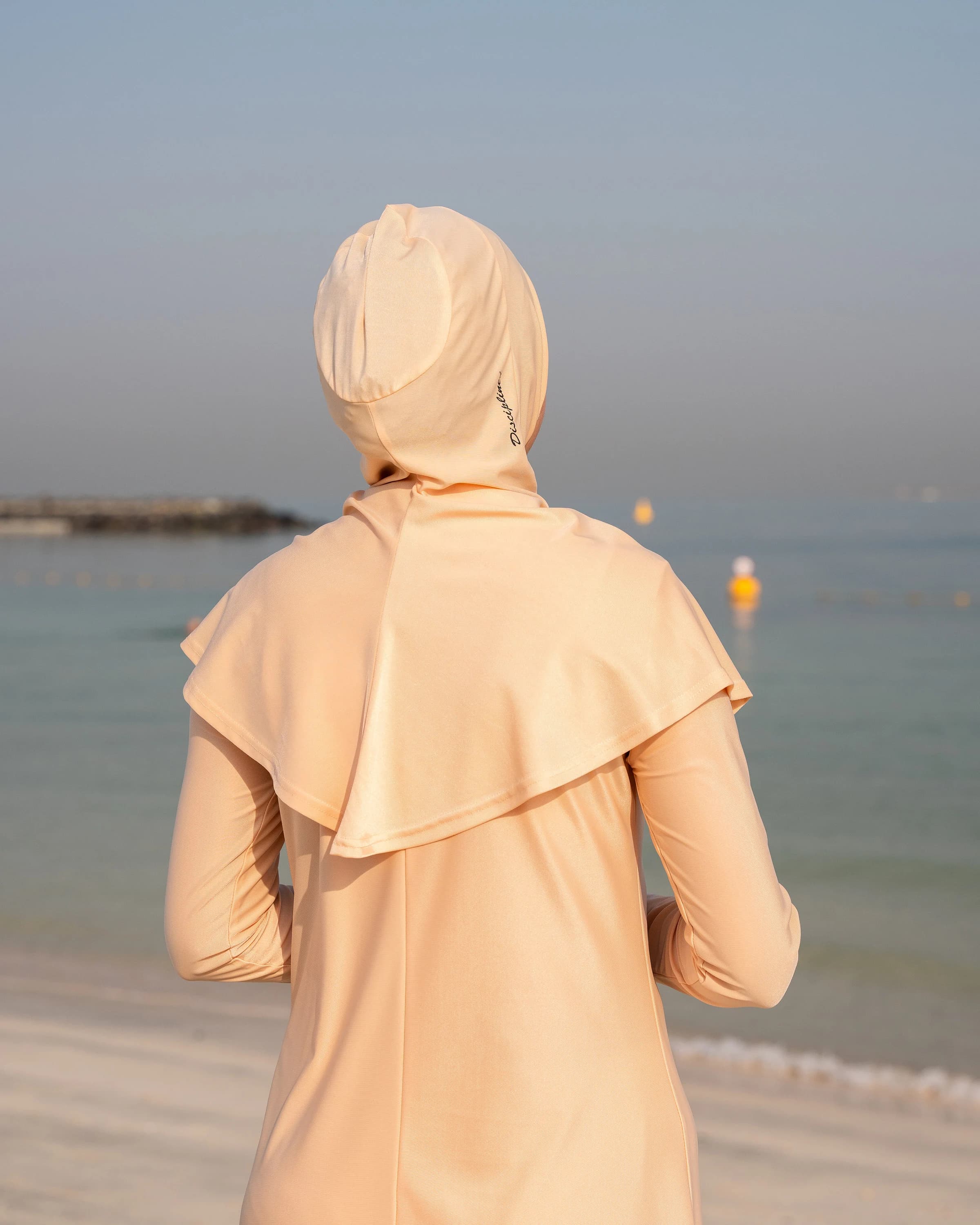 New Sandy Beige Swim Hijab - image 4