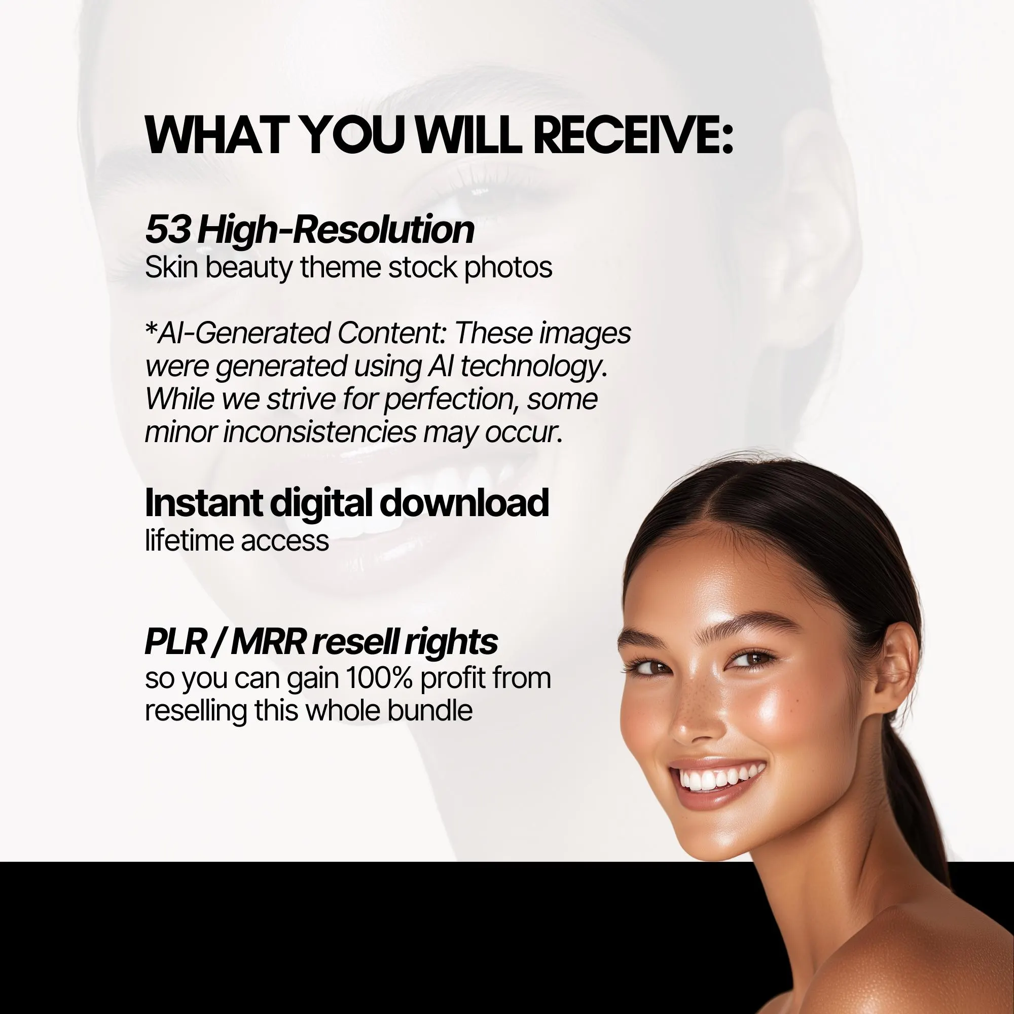Female Skincare Model Stock Photos | Diverse Inclusive Digital Download for Branding, Skincare, Marketing & Social Media - image 4