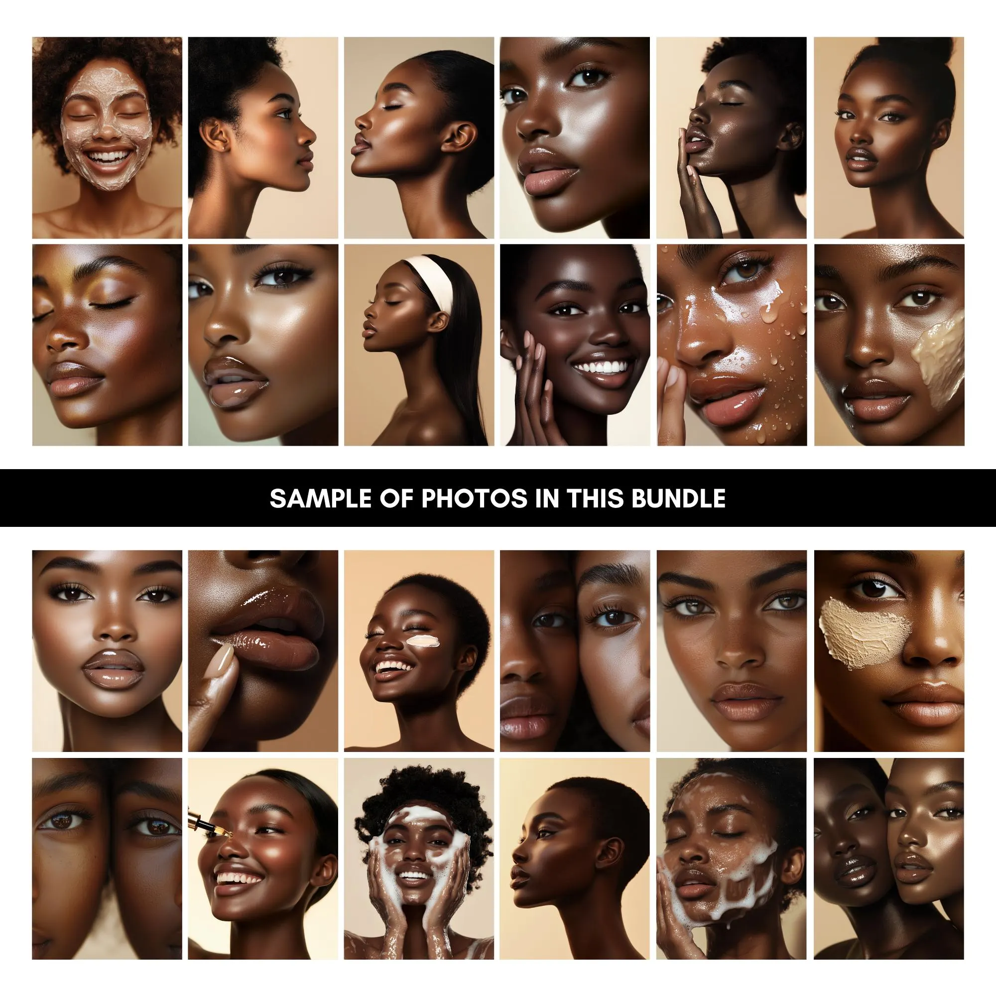 Melanin Stock Photos | Skincare Bundle | Black Woman Images For Beauty Professionals - image 2