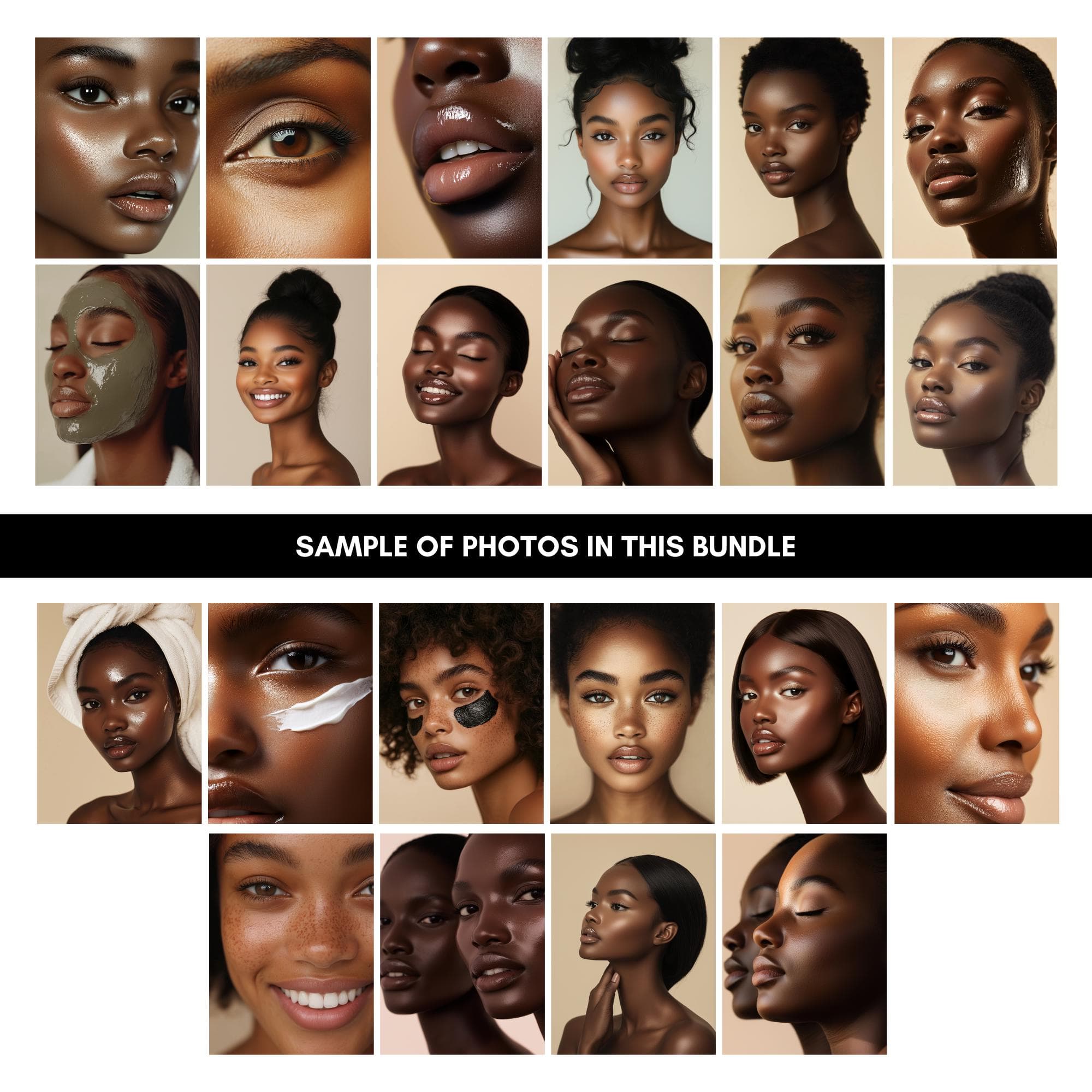 Melanin Stock Photos | Skincare Bundle | Black Woman Images For Beauty Professionals - image 3