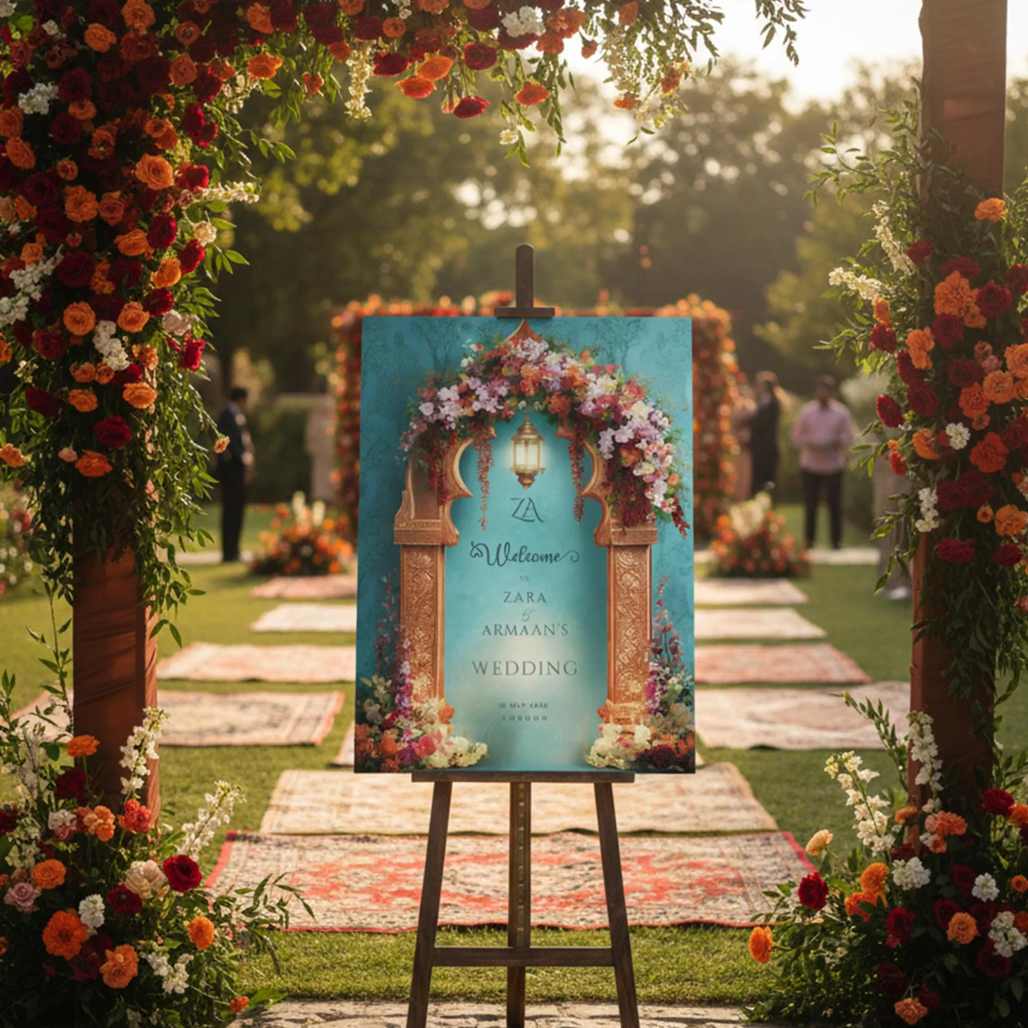 Editable Nikah Welcome Sign Template, Muslim Wedding Welcome Poster, Islamic Wedding Decor, Wedding Wedding Sign, Nikah Signage - image 3