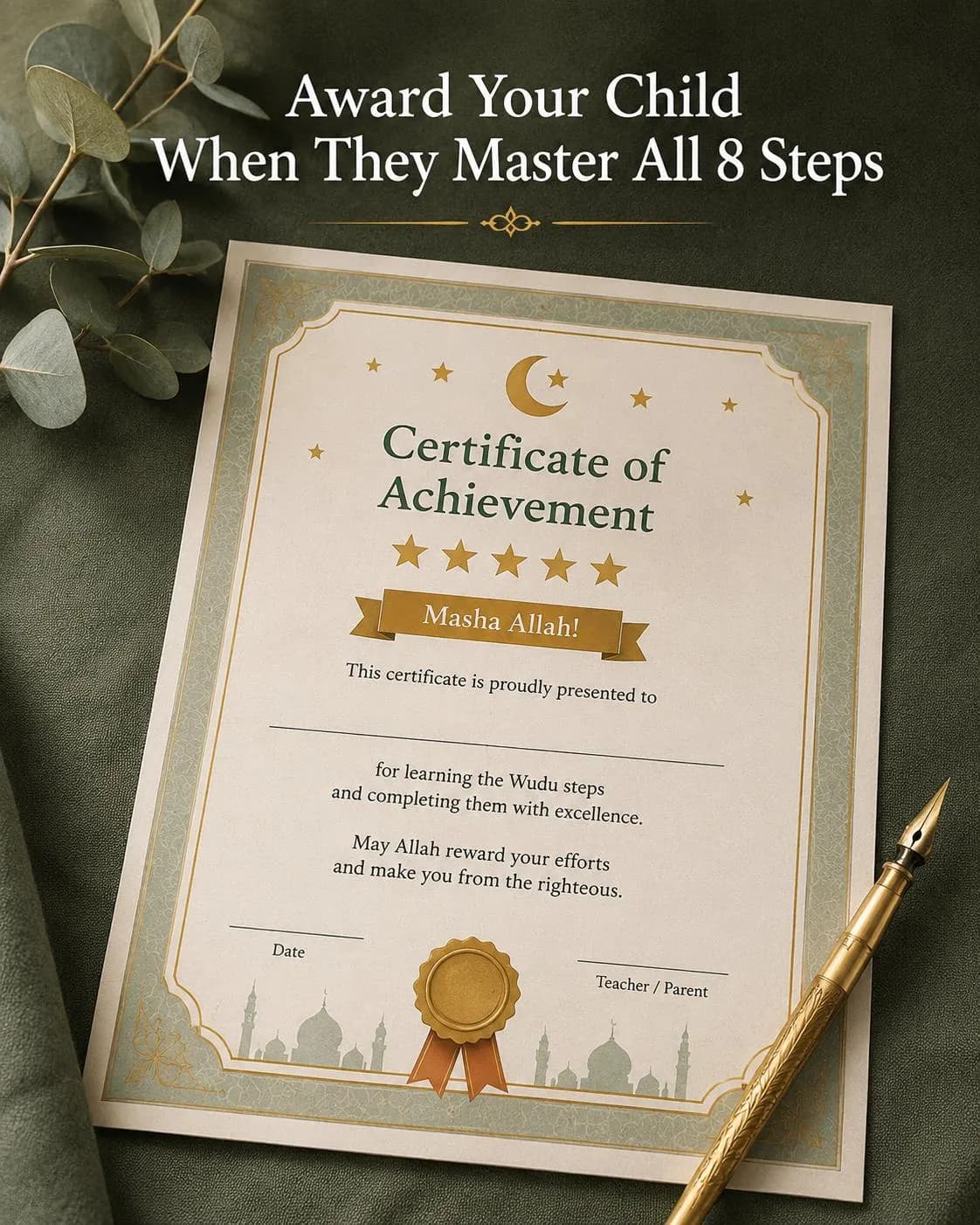 Kids Wudu Steps Learning System, Printable Islamic Bathroom Checklist (Digital Download) - image 3