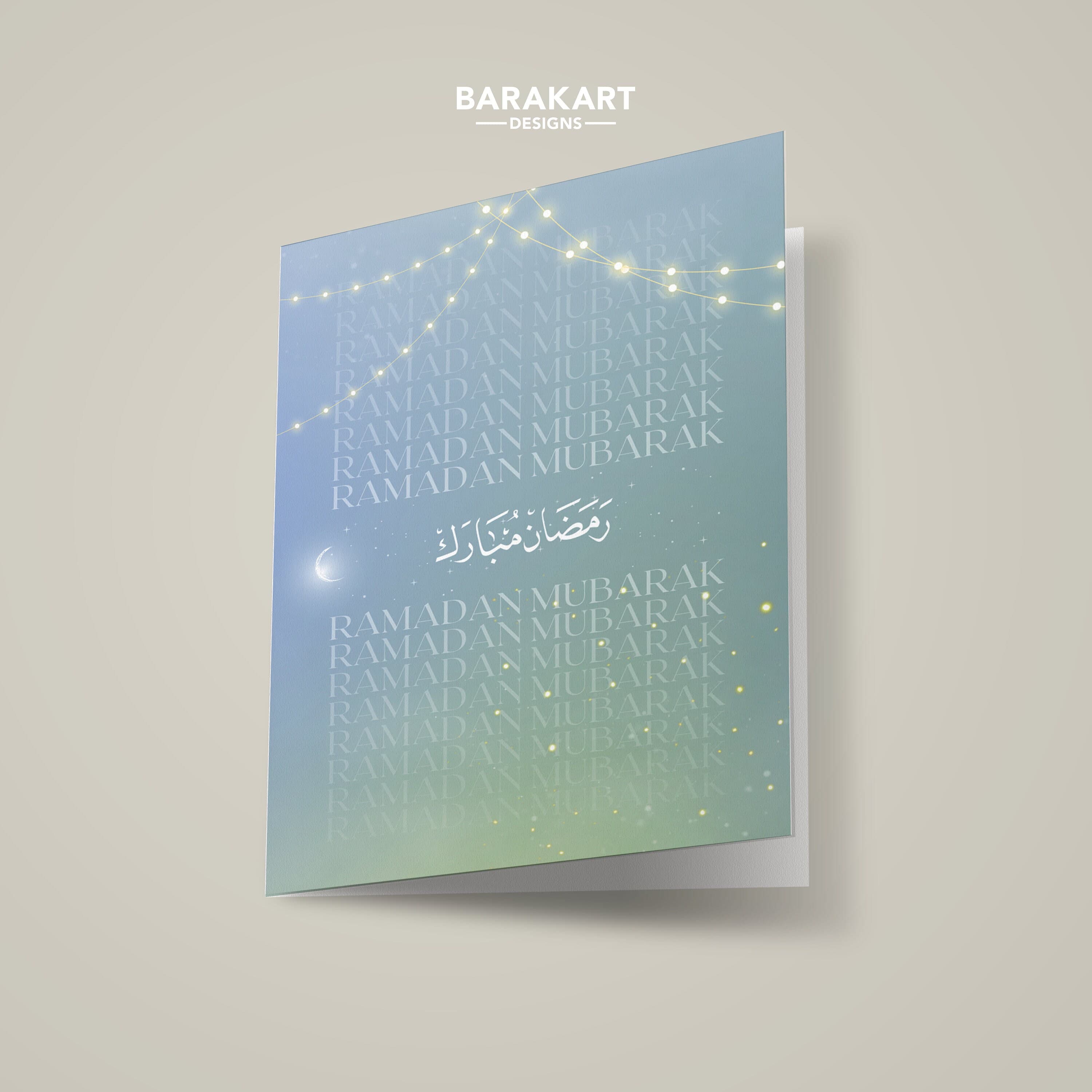 Ramadan Mubarak Card | Arabic Calligraphy | Ramadan Mubarak Greeting Cards | Ramadan Kareem | Modern Ramadan