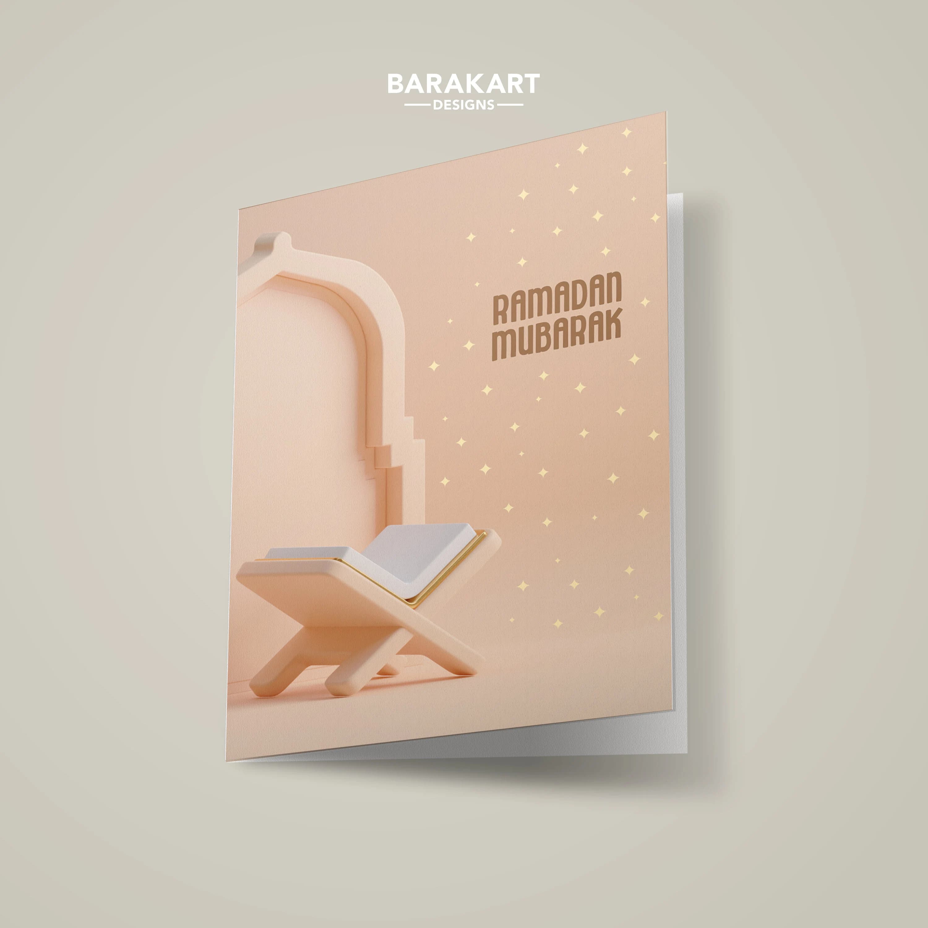 Ramadan Mubarak Card | Arabic Calligraphy | Ramadan Mubarak Greeting Cards | Ramadan Kareem | Modern Ramadan