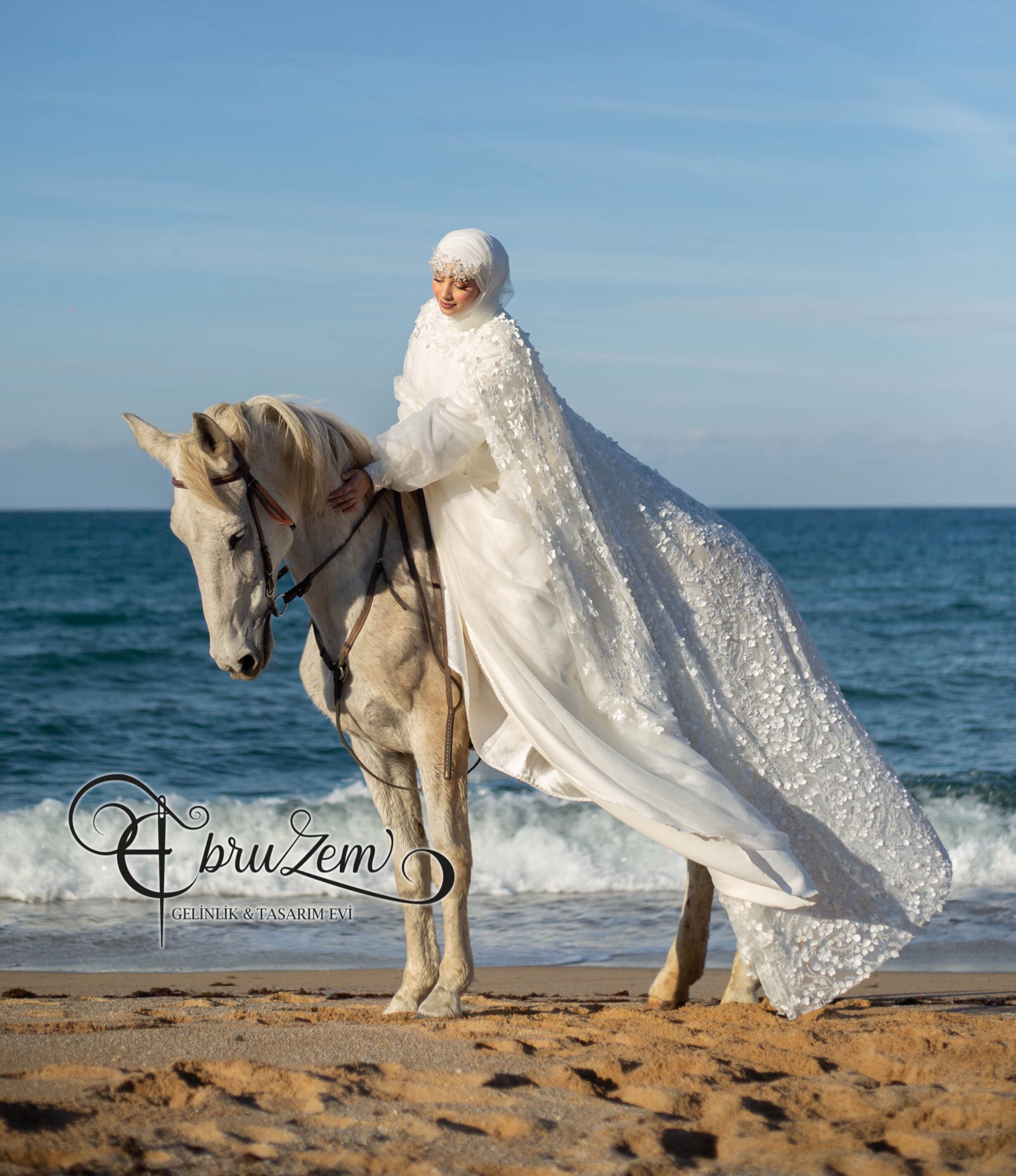 Modest Long Sleeve Hijab Wedding Dress – Custom Elegant A-Line Bridal Gown