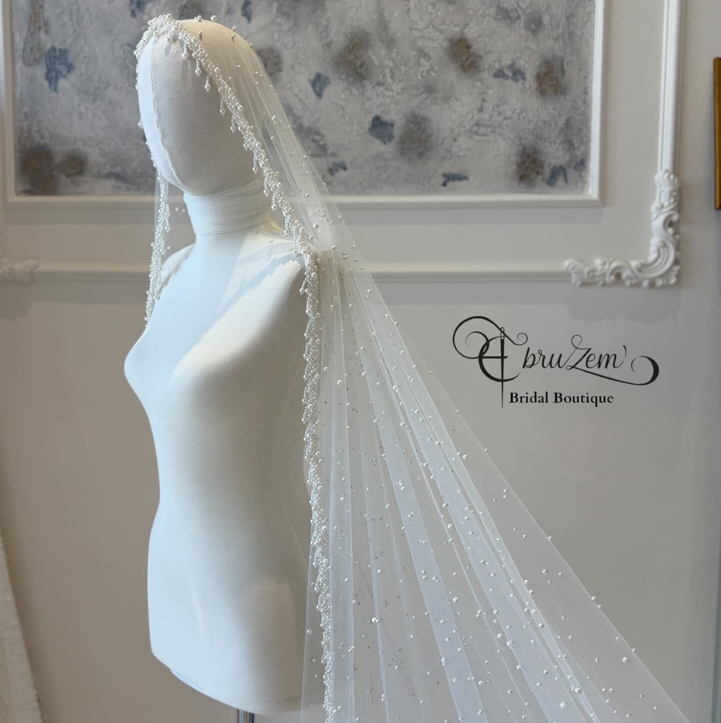 Modest Wedding Dress – Handcrafted Beaded Lace A-Line Bridal Gown, Long Sleeve Hijab - image 3