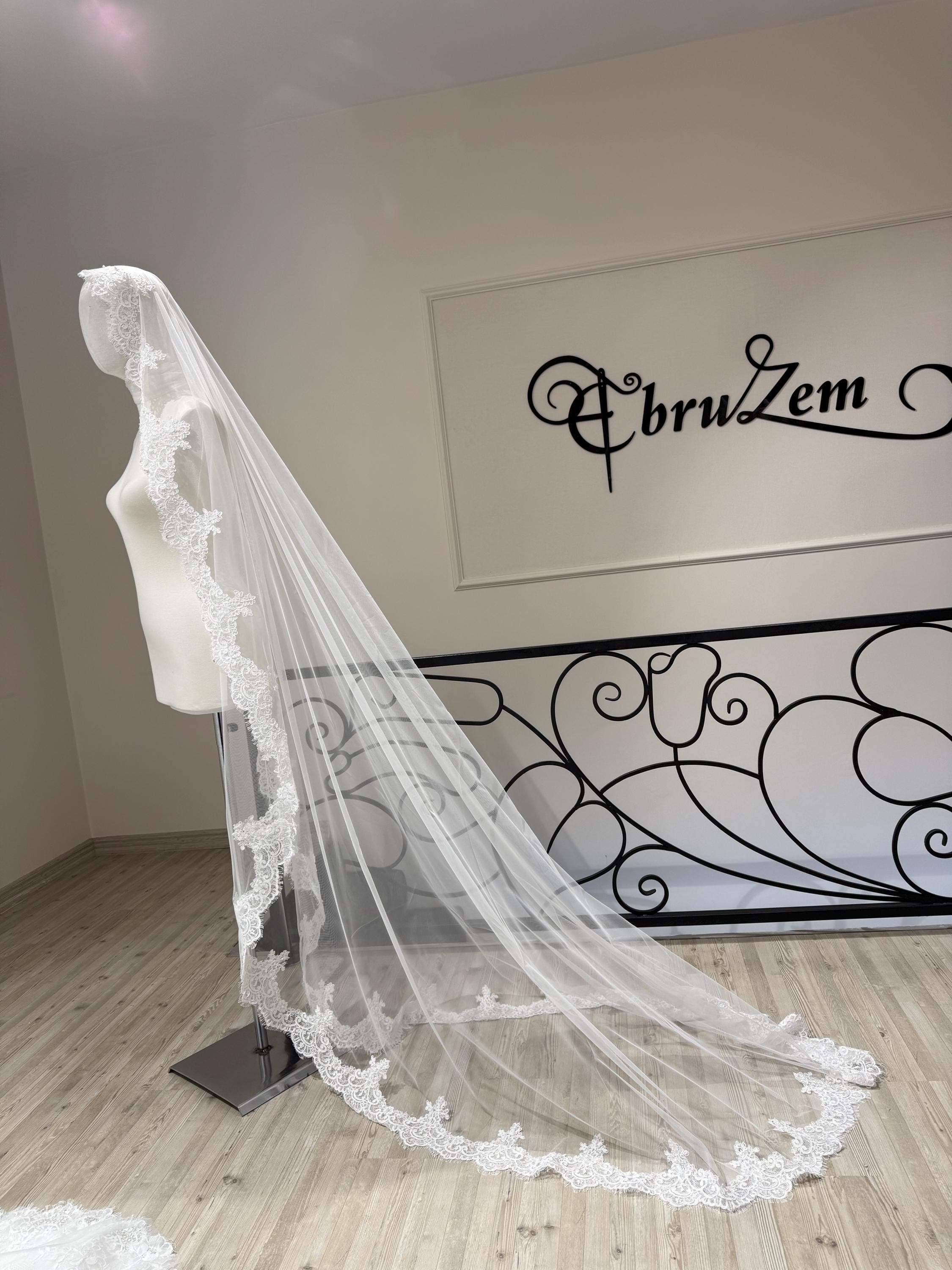 Long Tulle Bridal Veil | Simple Elegant Wedding Veil - image 5
