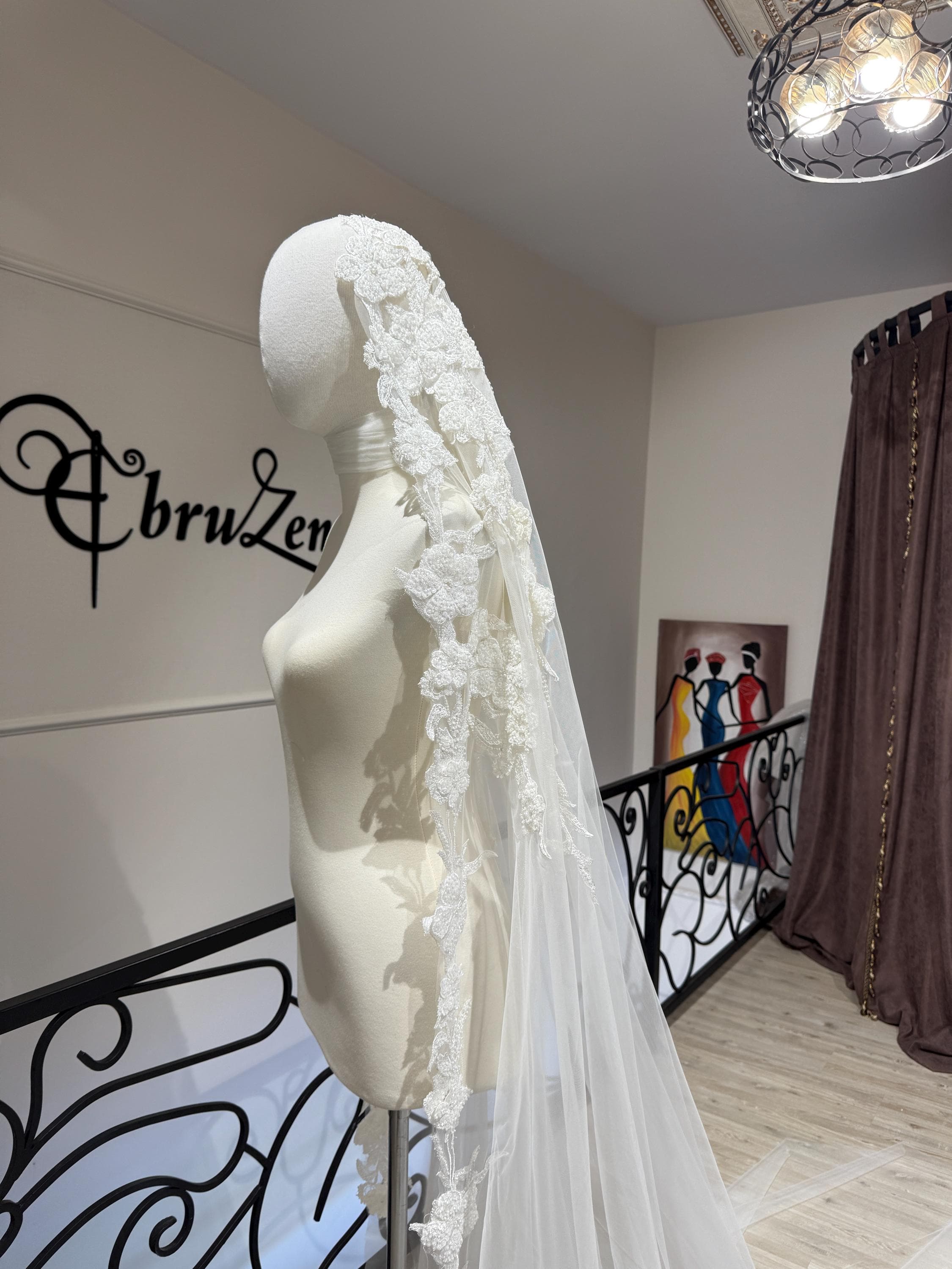 Romantic Elbow-Length Veil – Soft Tulle Two-Tier Bridal Veil with Delicate Raw Edge - image 3