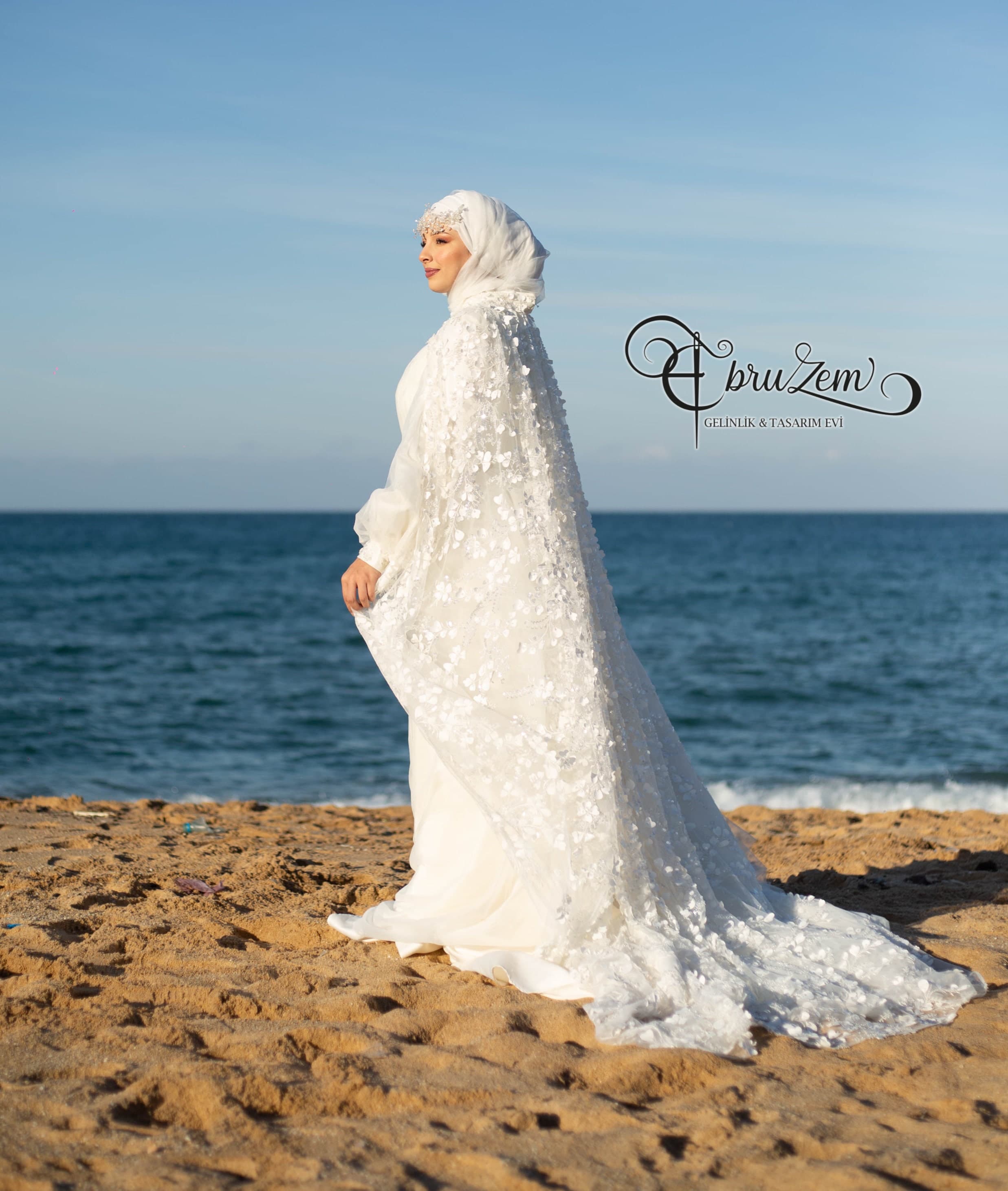 Modest Long Sleeve Hijab Wedding Dress – Custom Elegant A-Line Bridal Gown - image 4