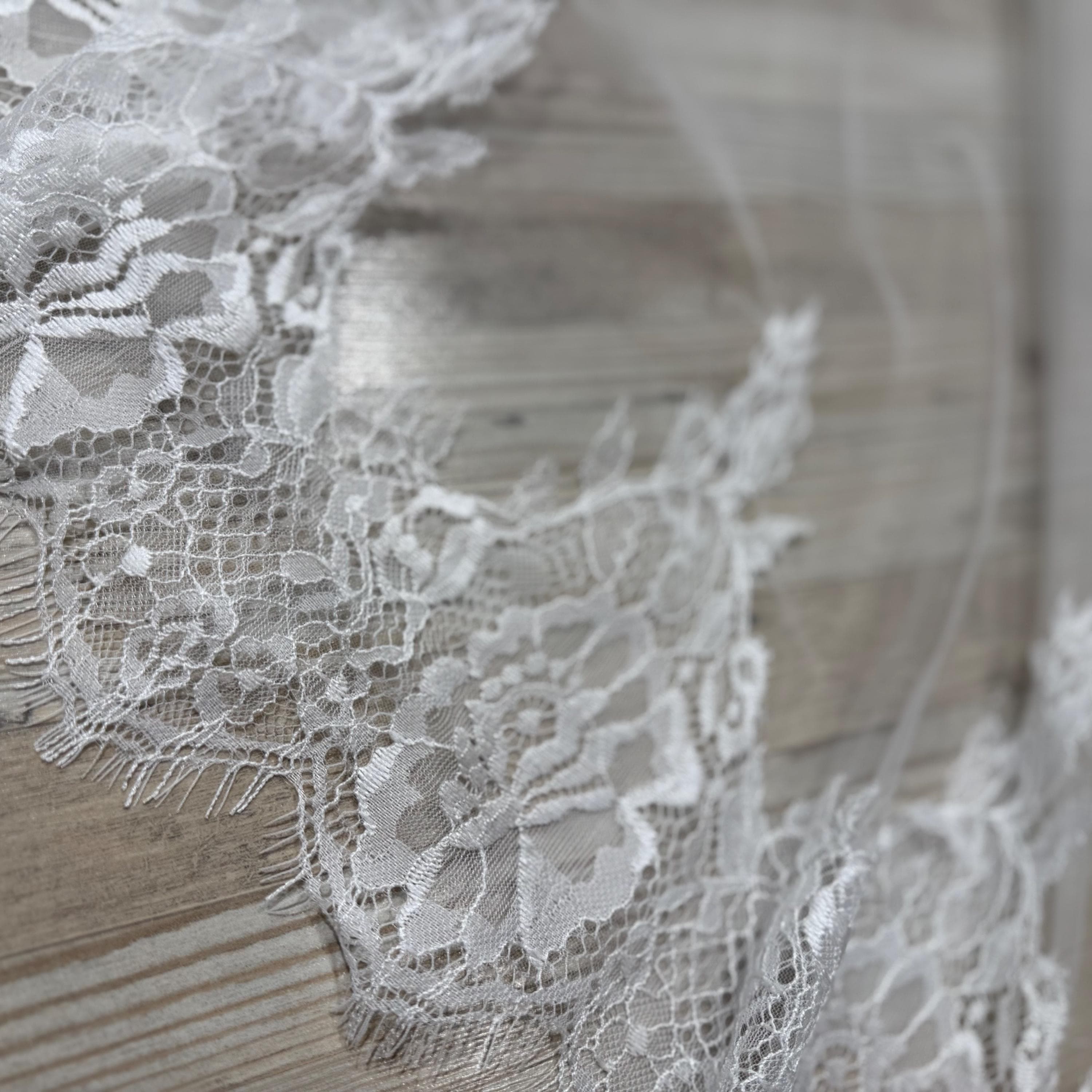 Cathedral Length Lace Bridal Veil – Silk Tulle, 3 Meter bride veils - image 3