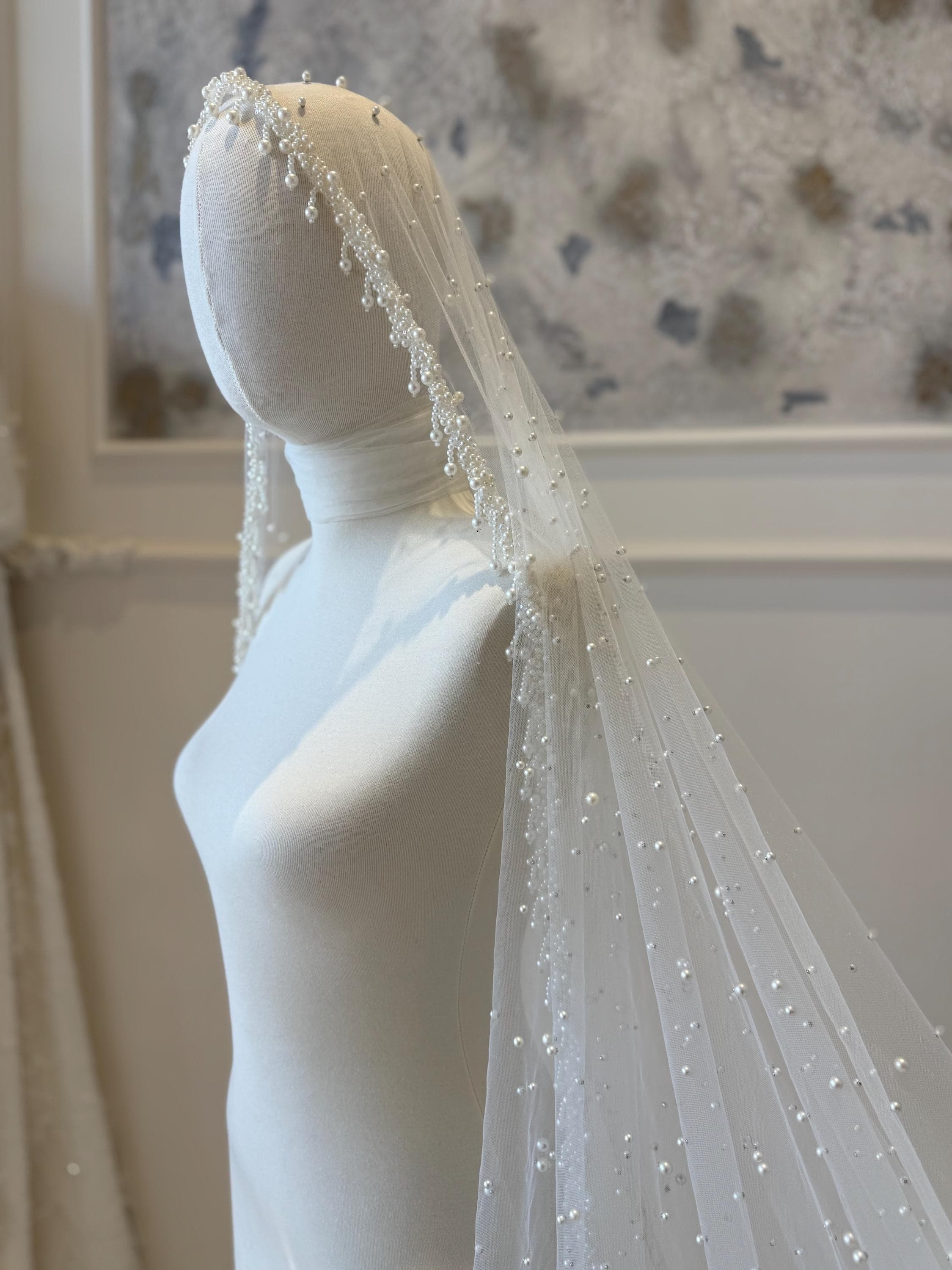 Modest Wedding Dress – Handcrafted Beaded Lace A-Line Bridal Gown, Long Sleeve Hijab - image 4