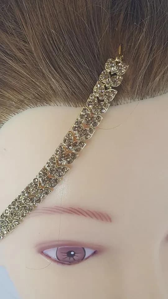 Head Chain Matha patti hair accessory scarf jewellery Diamante chain_MP-002 - image 3