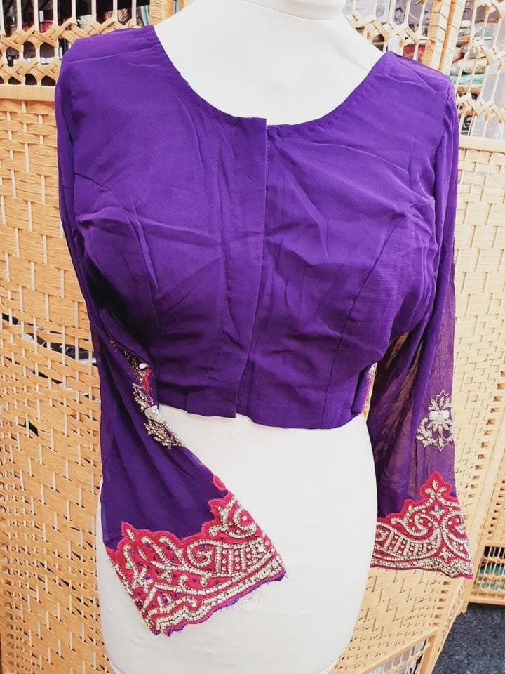 Indian Pakistani Stylish Party Wear Stone Saree Designer Sari with Blouse_SA-2405 - image 3