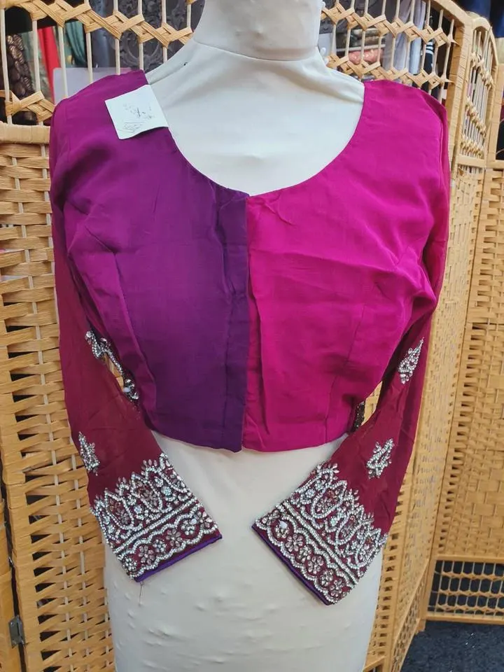 Party Wear Stone Saree Indian Pakistani Designer Stylish  Sari with Blouse_SA-2730 - image 4