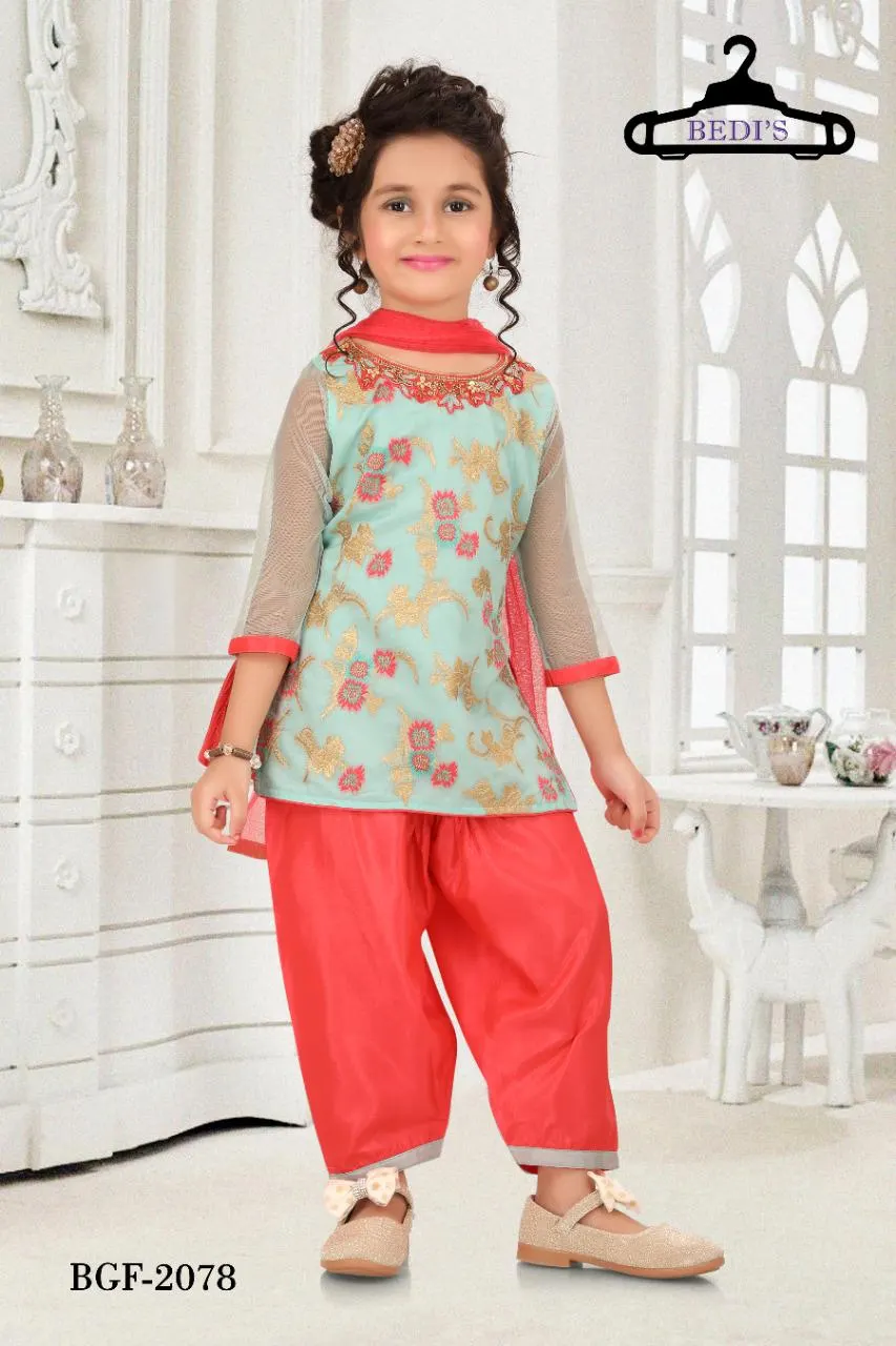 Girls Patiala Salwar Kameez indian pakistani Baby Suit Jaggo Mehndi Newborn-5yrs_BGSL-2078