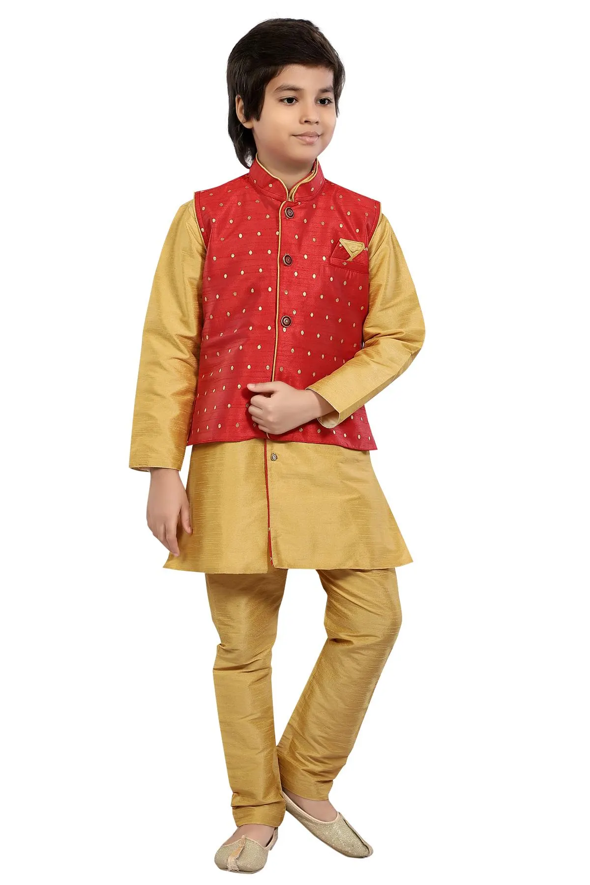 BOYS Sherwani Kurta Pyjama with waistcoat Indian Pakistani salwar kameez Eid Festival_SHW-2028