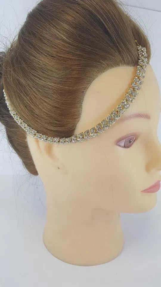 Head Chain Matha patti hair accessory scarf jewellery Diamante chain_MP-002 - image 4