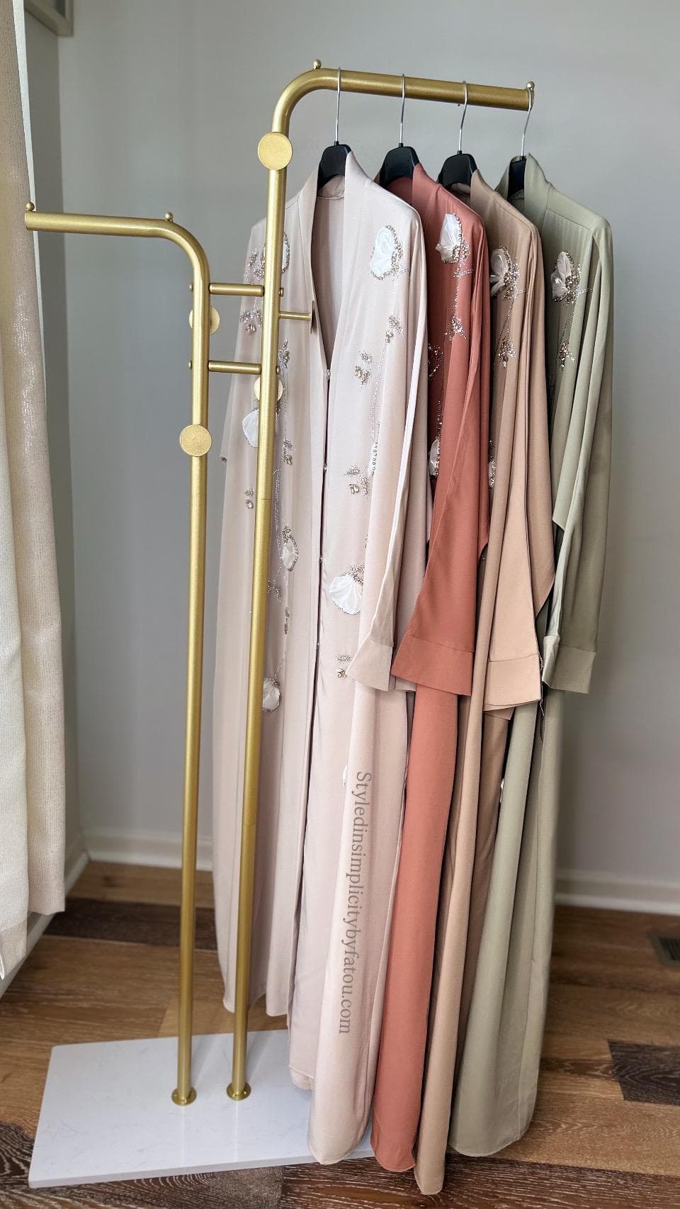 Eid Dubai Abaya Set: Elegant Modest Muslim Dress with Matching Hijab - image 3