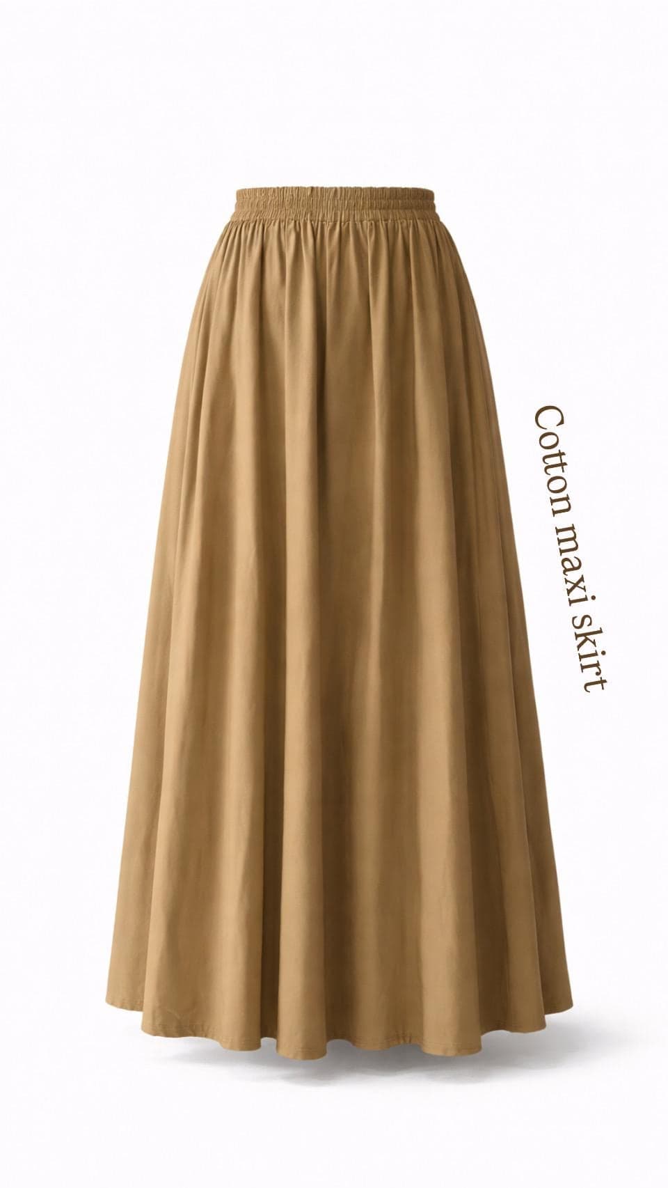 Cotton Maxi Skirt Women | High Waisted Modest Long Skirt | Lightweight Summer Skirt USA | Flowy A Line Skirt | Casual Everyday Modest Clothi - image 3