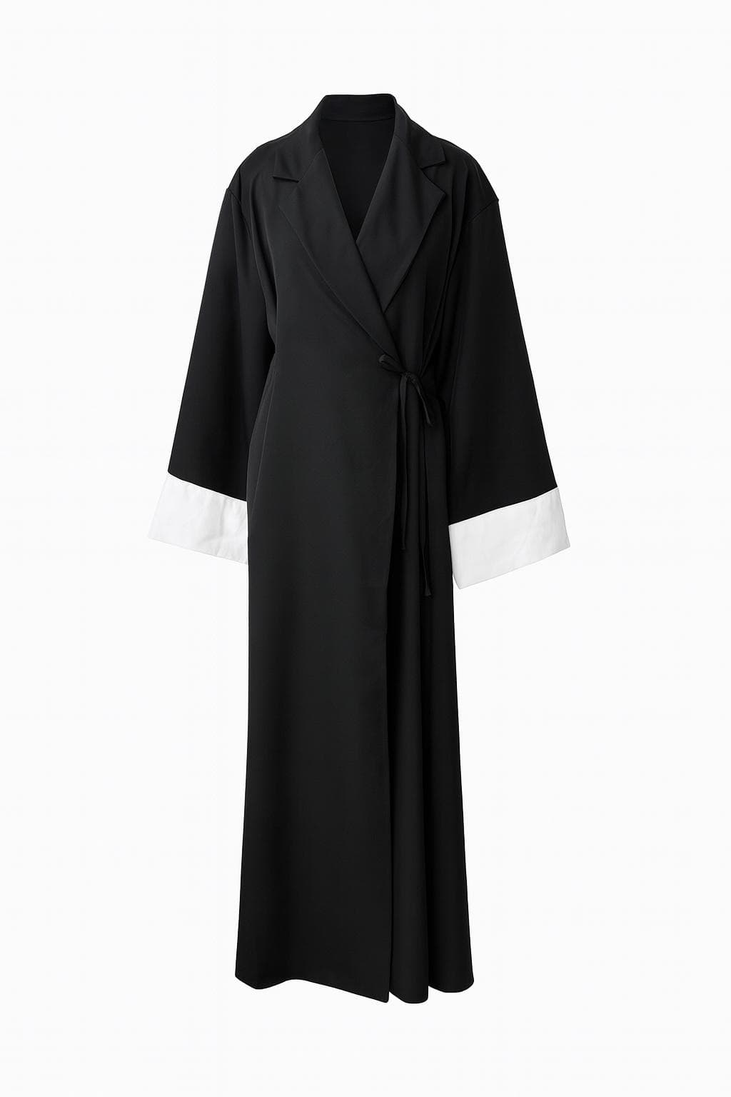 Black Blazer Abaya Dress | Modest Wrap Abaya | Elegant Ramadan Outfit | Long Sleeve Tie Abaya | Minimalist Muslim Dress | Eid Abaya | Abaya