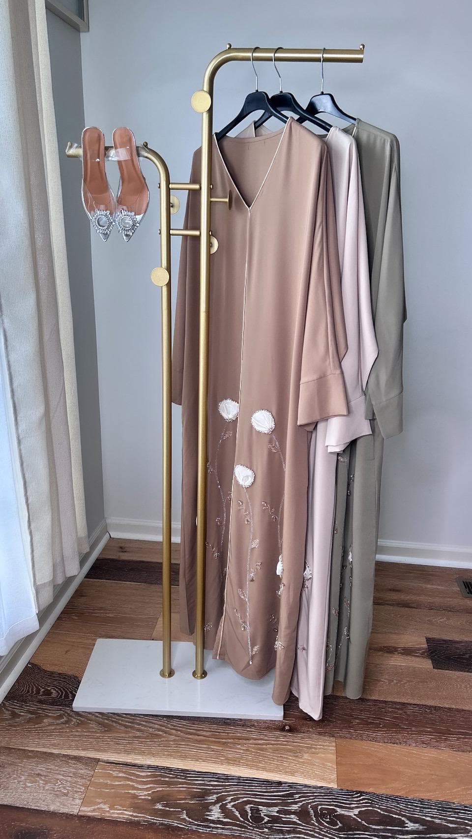 Eid Abaya Dress for Women | Luxury Embroidered Kaftan Abaya | Modest Muslim Maxi Dress | Ramadan Islamic Clothing | Elegant Open Front Abaya - image 3