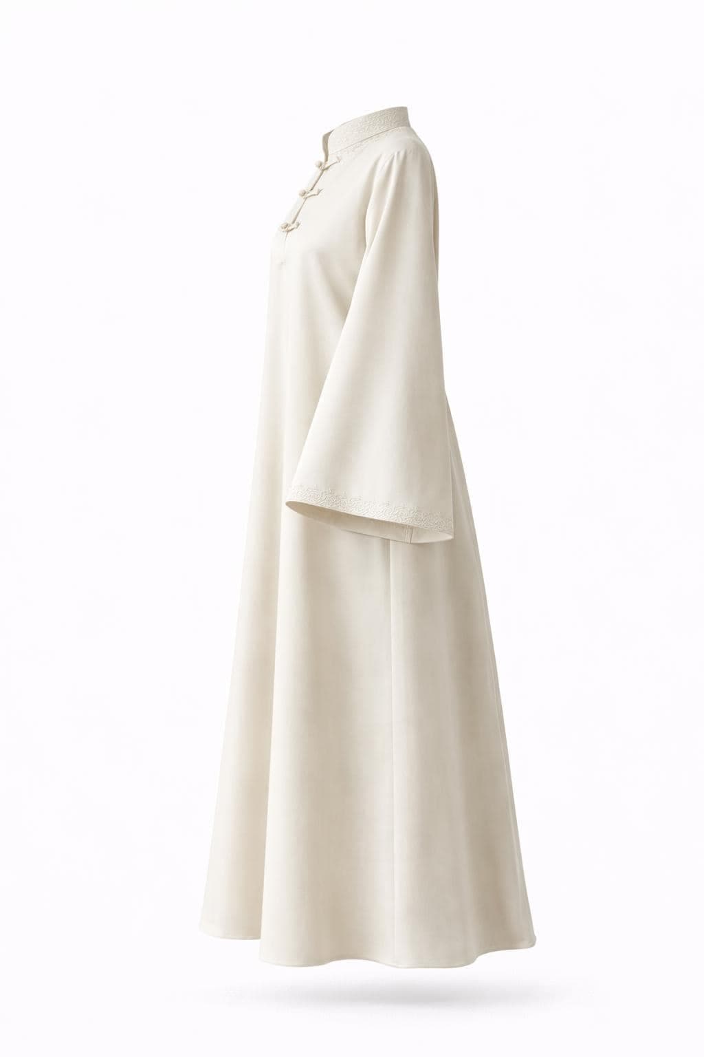 Lightweight Summer Abaya Dress for Women | Modest Maxi Kaftan | Elegant Loose Muslim Dress | Embroidered Sleeve Abaya | Dubai Style Islamic - image 3