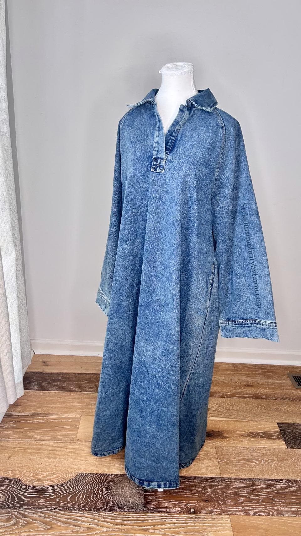 Denim Jean Abaya Modest Dress | Long Maxi Denim Abaya | Modest Denim Dress for Women | Everyday Casual Islamic Dress - image 4