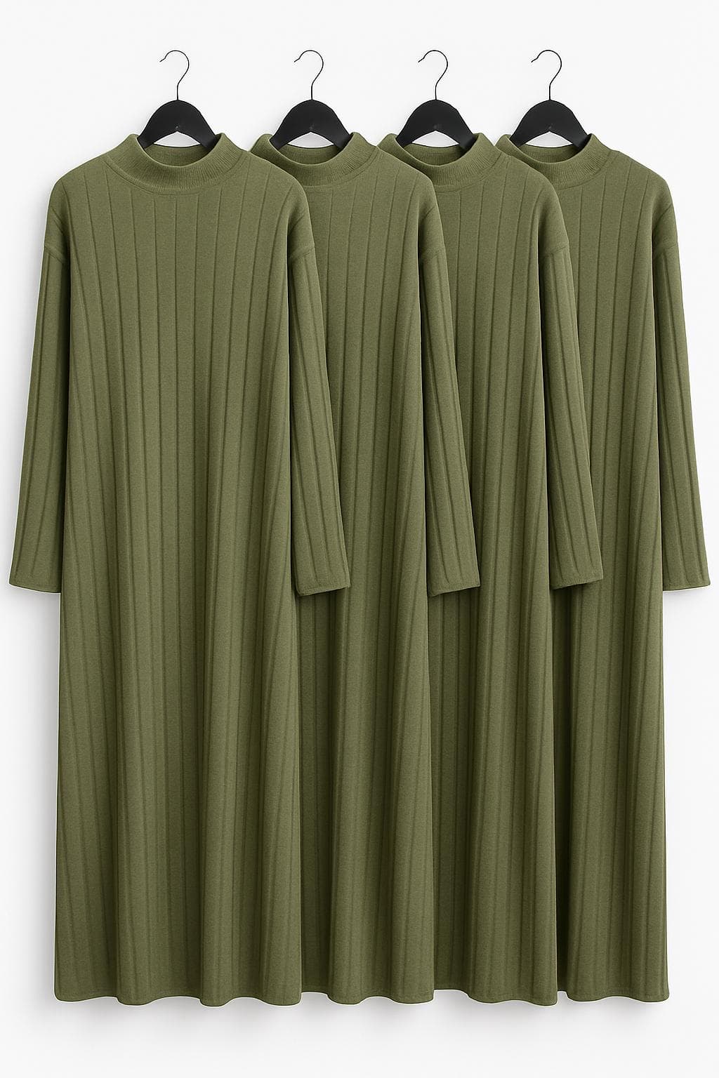Ribbed Knit Winter Abaya Dress | Modest Maxi Dress for Women | Warm Muslim Clothing | Cozy Long Sleeve Abaya | Everyday Hijabi Outfit | Fall - image 5