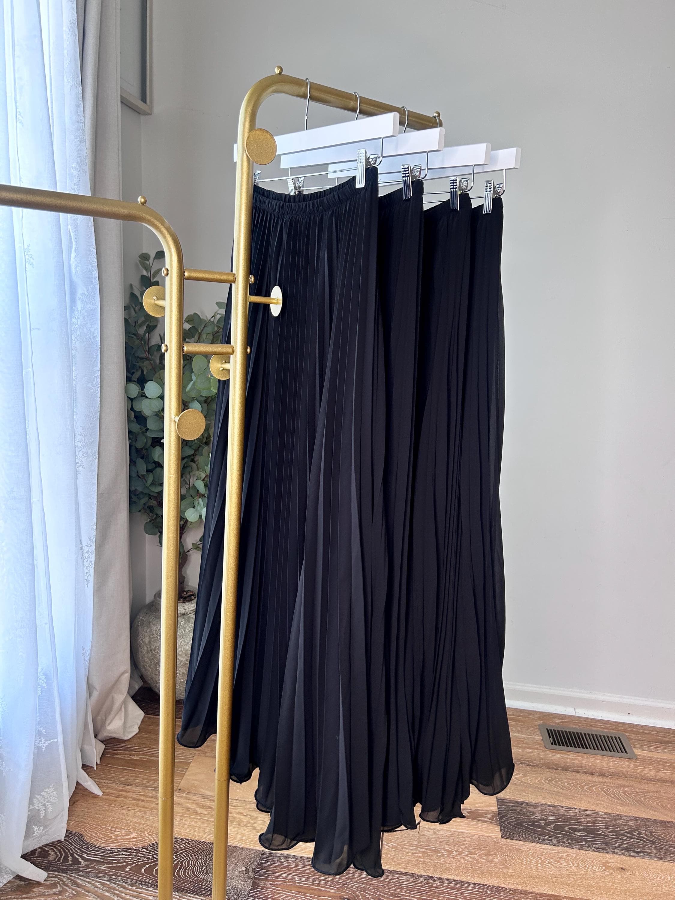 Modest Maxi Skirt for Women | Summer Flowy Pleated Skirt | Lightweight Chiffon Elastic Waist Skirt | Muslim Modest Clothing |  Maxi skirt - image 5