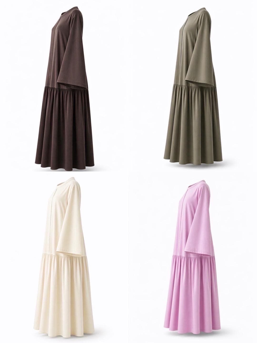 Modest Cotton Maxi Abaya Dress | Loose Fit Long Sleeve Muslim Dress | Summer Lightweight Modest Maxi Dress | Casual Oversized Abaya | Minima - image 3