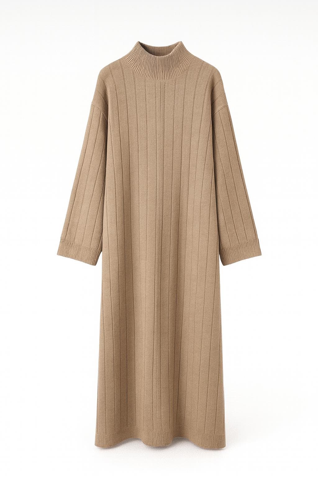 Winter Ribbed Knit Abaya Dress | Modest wool Maxi Dress | Warm Hijabi Outfit | Muslim Winter Clothing | Elegant Everyday Abaya - image 5