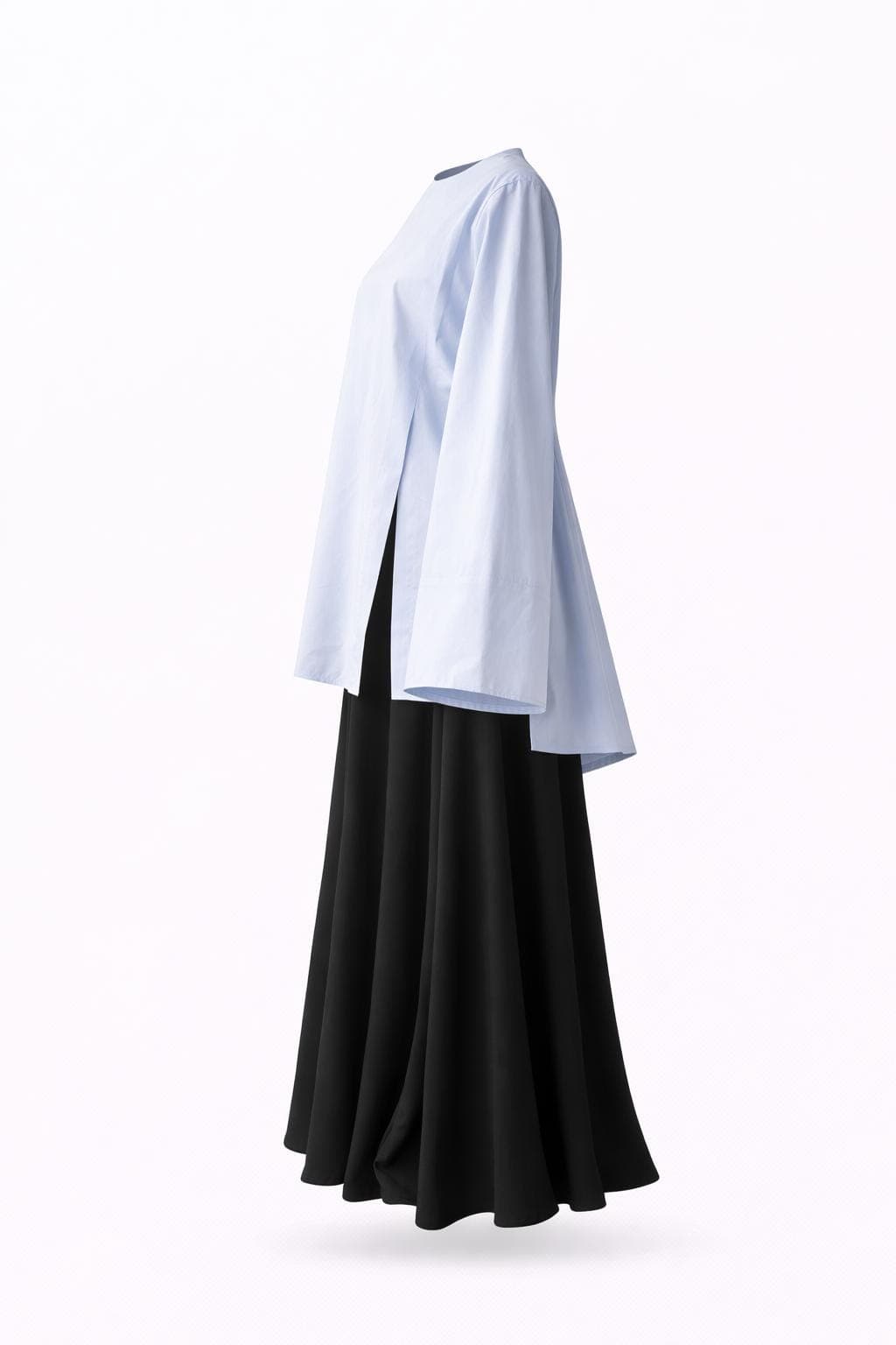 Oversized Cotton Modest Top, Loose Tunic Blouse, Long Sleeve Minimalist Shirt, Side Slit Tunic, Modest Fashion Top, Plus Size Friendly, Summ - image 5