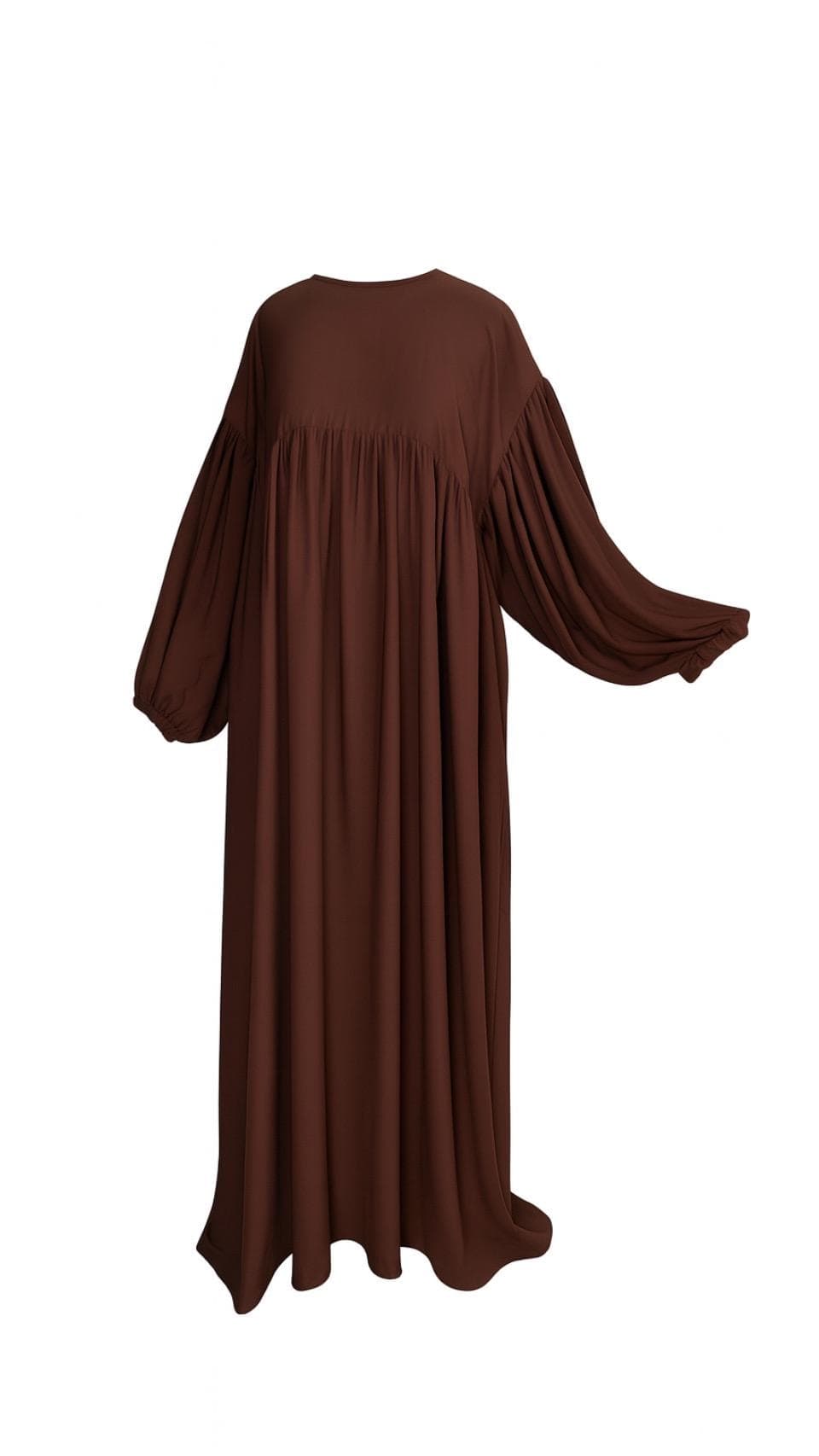 Balloon Sleeve Abaya Dress • Modest Maxi Dress Women • Elegant Flowy Abaya • Ramadan Eid Outfit • Long Sleeve Modest Dress • Muslim Clothing - image 3