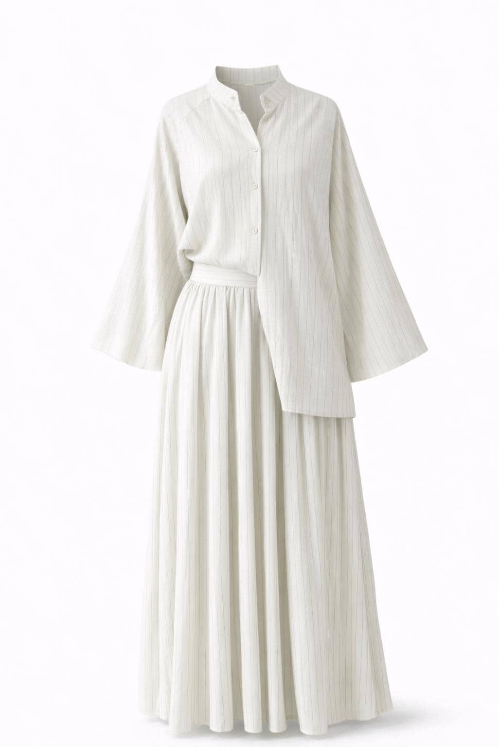 Modest Two Piece Set Oversized Top & Maxi Skirt | Muslim Outfit | Loose Fit Cotton Co Ord Set | Minimalist Abaya Style Outfit | Modest Fashi - image 5