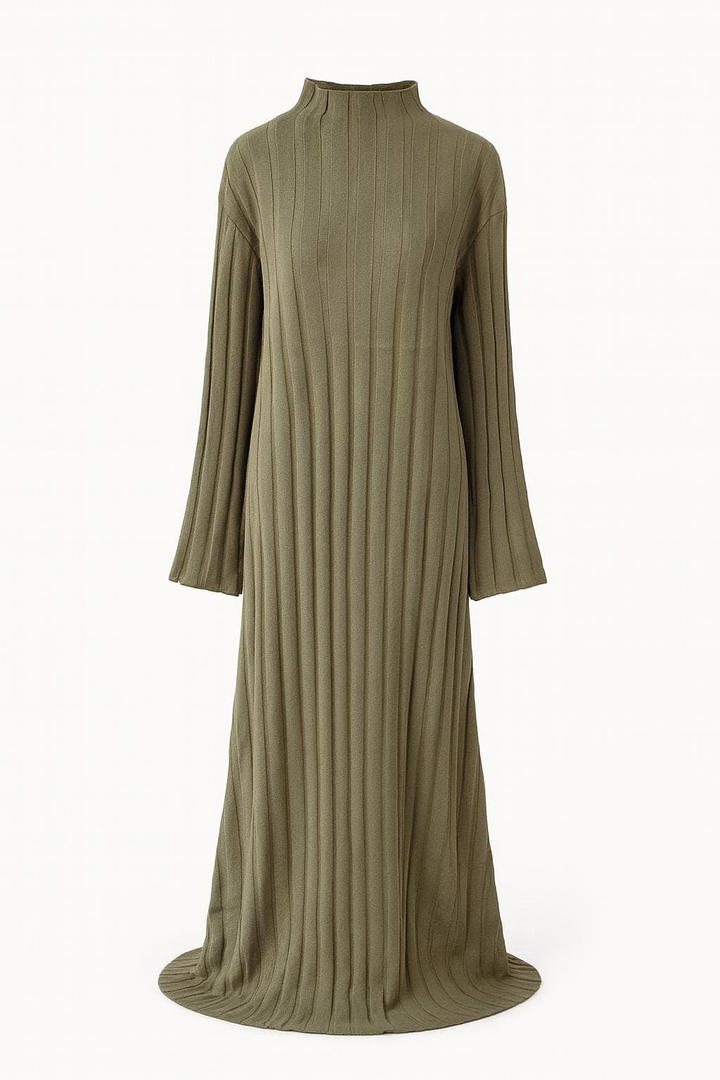 Ribbed Knit Winter Abaya Dress | Modest Maxi Dress for Women | Warm Muslim Clothing | Cozy Long Sleeve Abaya | Everyday Hijabi Outfit | Fall - image 3