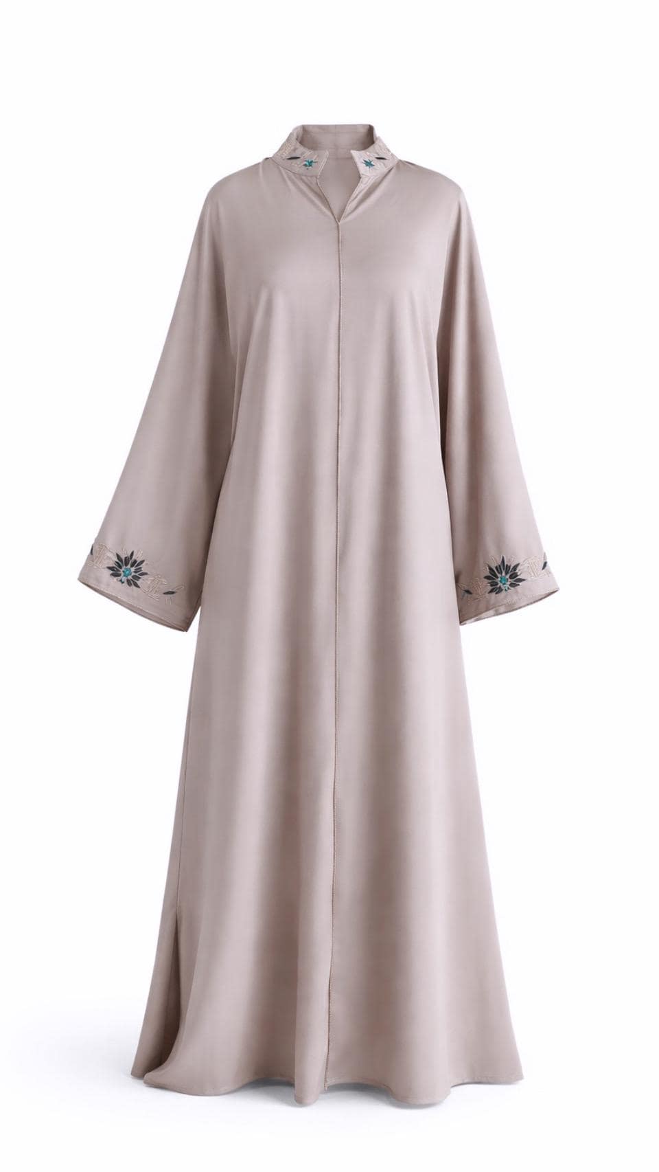 Elegant Lightweight Abaya Dress Women | Modest Dinner Abaya Long Sleeve | Minimalist Embroidered Abaya | Loose Fit Modest Maxi Dress USA - image 3