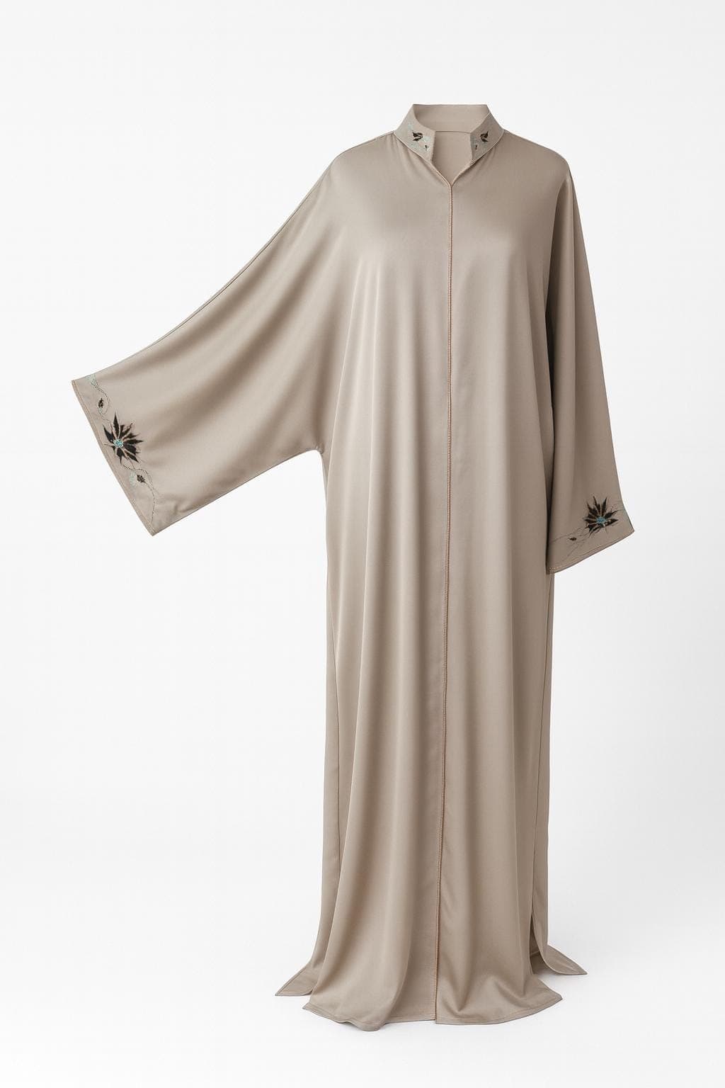 Elegant Embroidered Abaya for Women – Modest Maxi Abaya Dress – Ramadan Eid Outfit – Loose Fit Khimar-Friendly Abaya – Everyday Muslim Dress - image 5