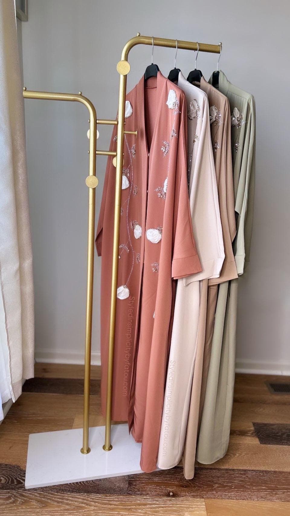 Eid Dubai Abaya Set: Elegant Modest Muslim Dress with Matching Hijab - image 5