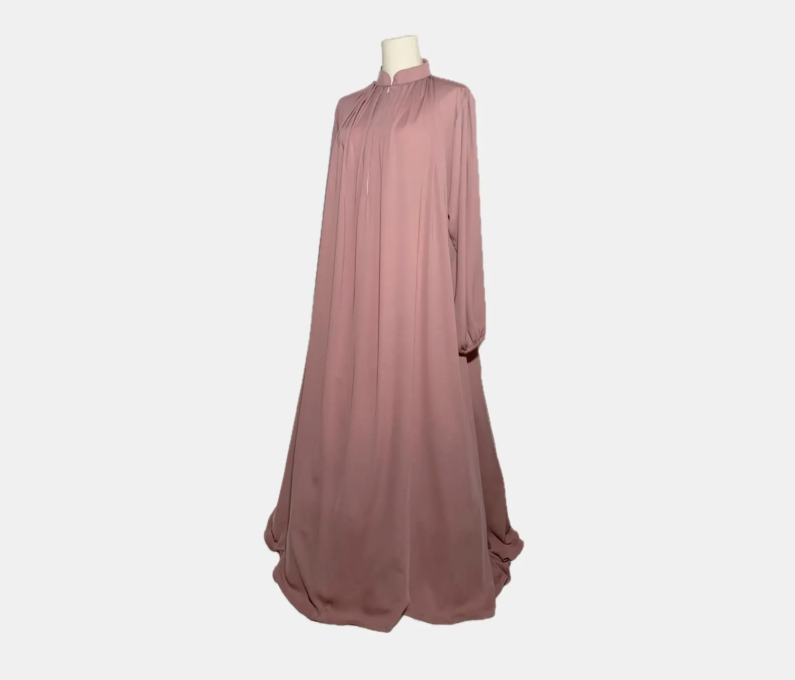 SALIHAAT Pastel Pink Collar Pleats Abaya - image 2