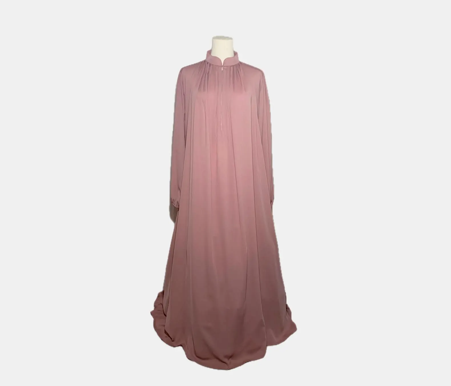 SALIHAAT Pastel Pink Collar Pleats Abaya - image 5