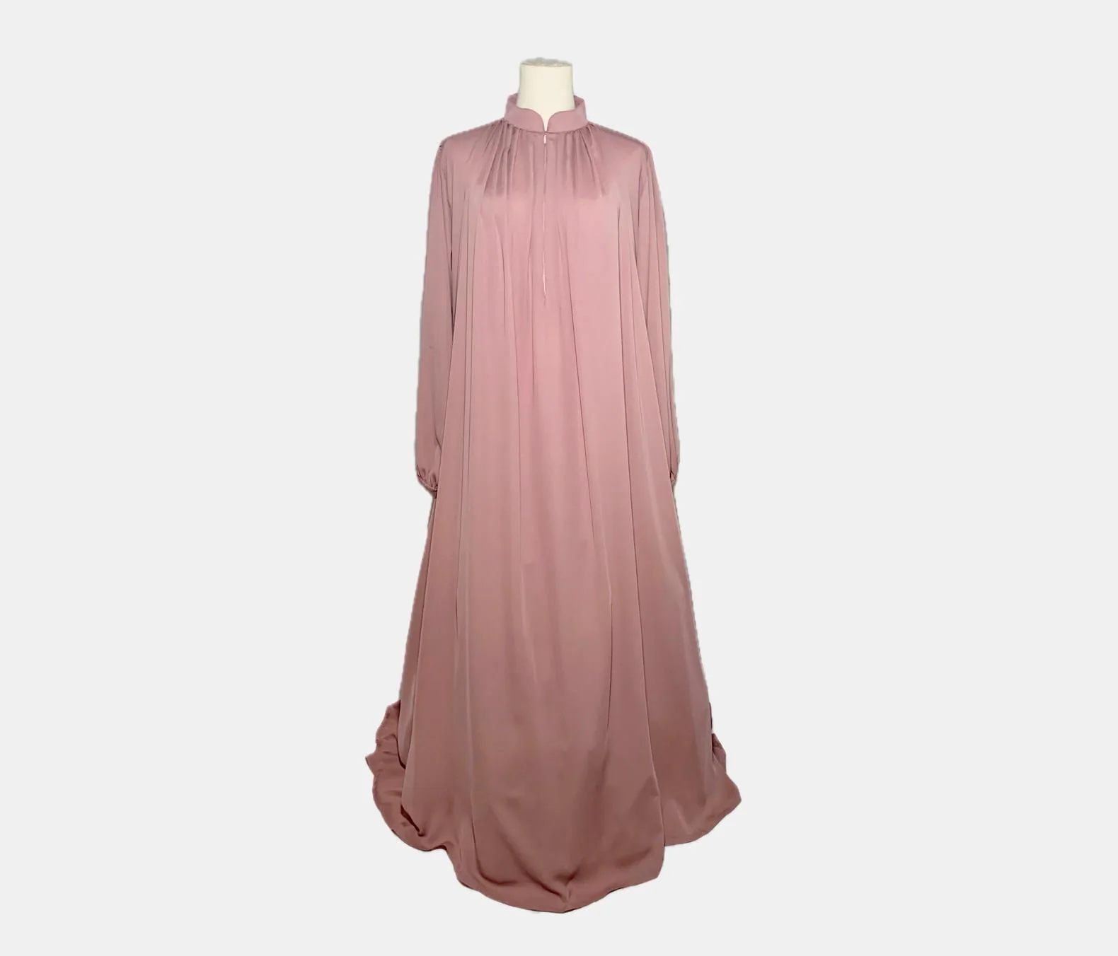 SALIHAAT Pastel Pink Collar Pleats Abaya - image 3