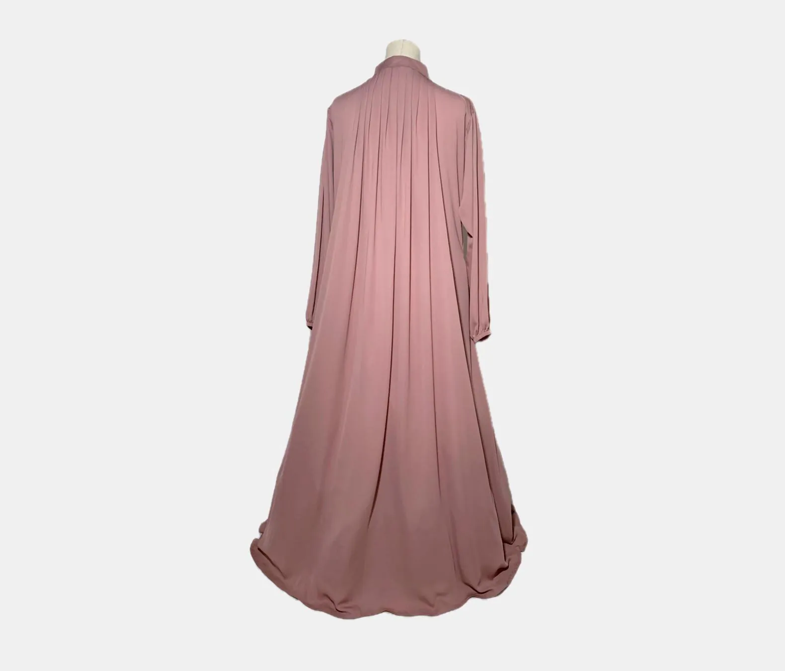 SALIHAAT Pastel Pink Collar Pleats Abaya - image 4