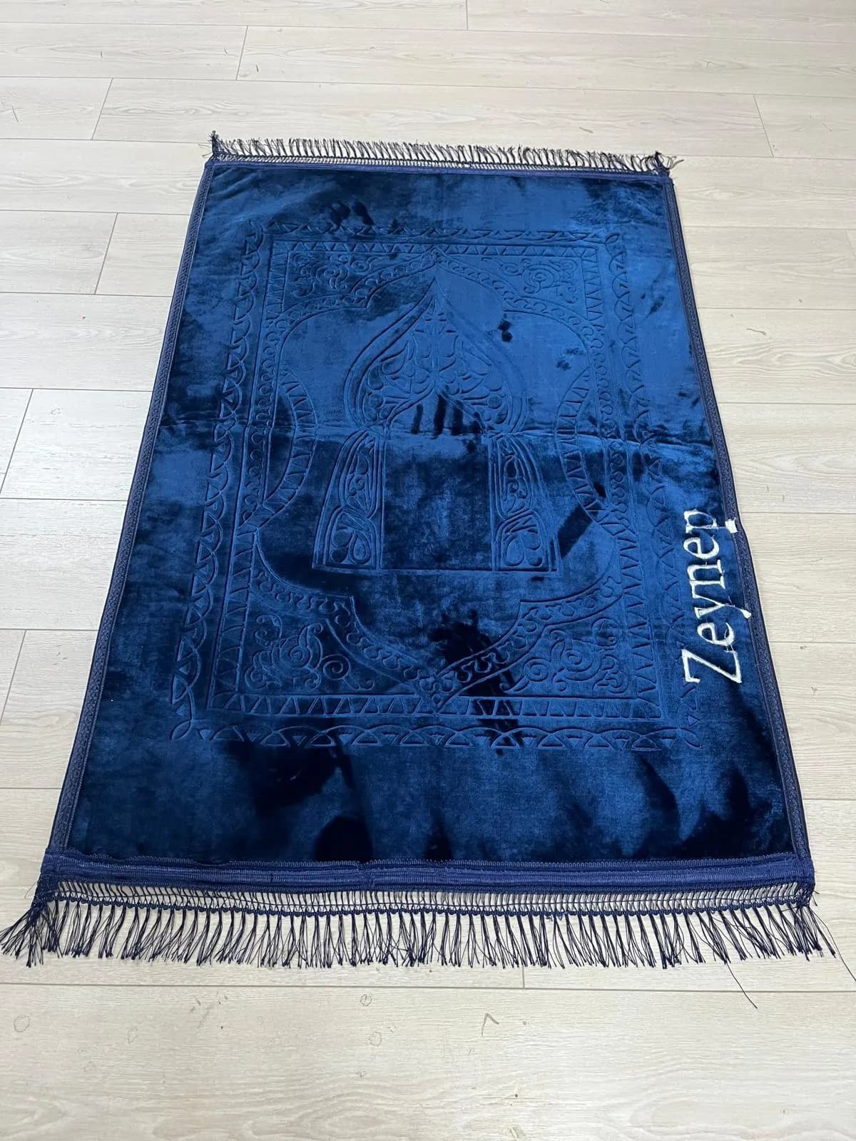Customized Heavy Prayer Rug, Plush Prayer Mat with Name, Islamic Gift for Muslims, Muslim Boyfriend/Girlfriend Gift, Lux Ramadan Gift Set - image 3